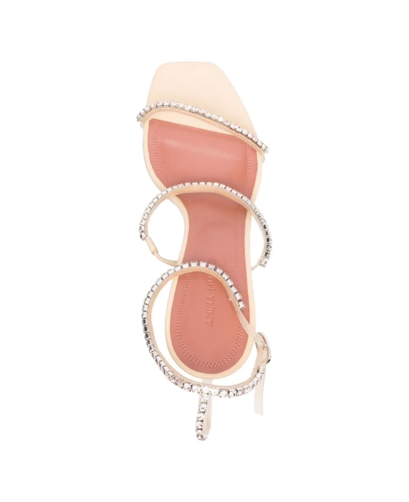 Amina Muaddi Gilda 105mm Sandals - White