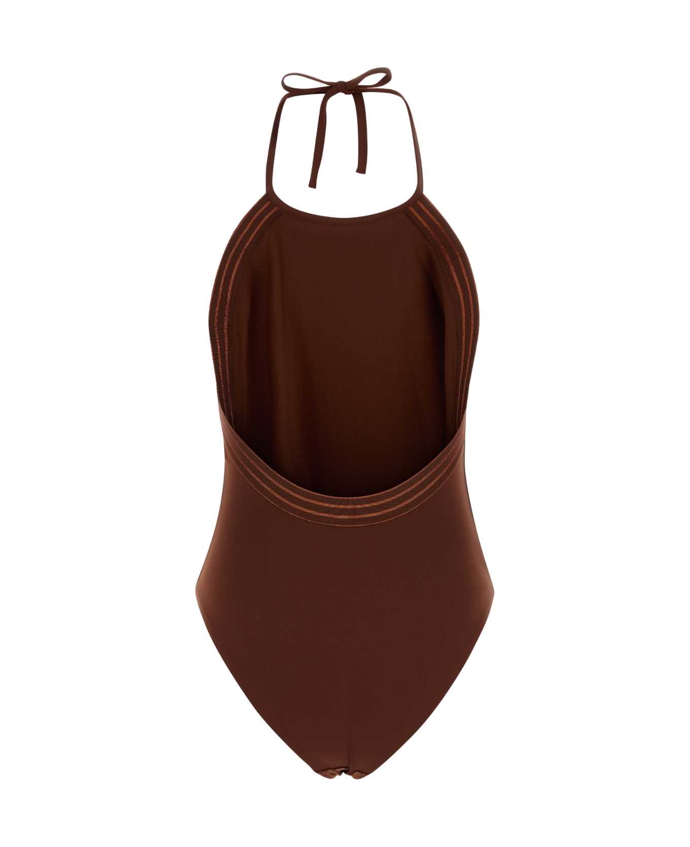 Eres Brown Stretch Nylon Numero Swimsuit - TORTUE