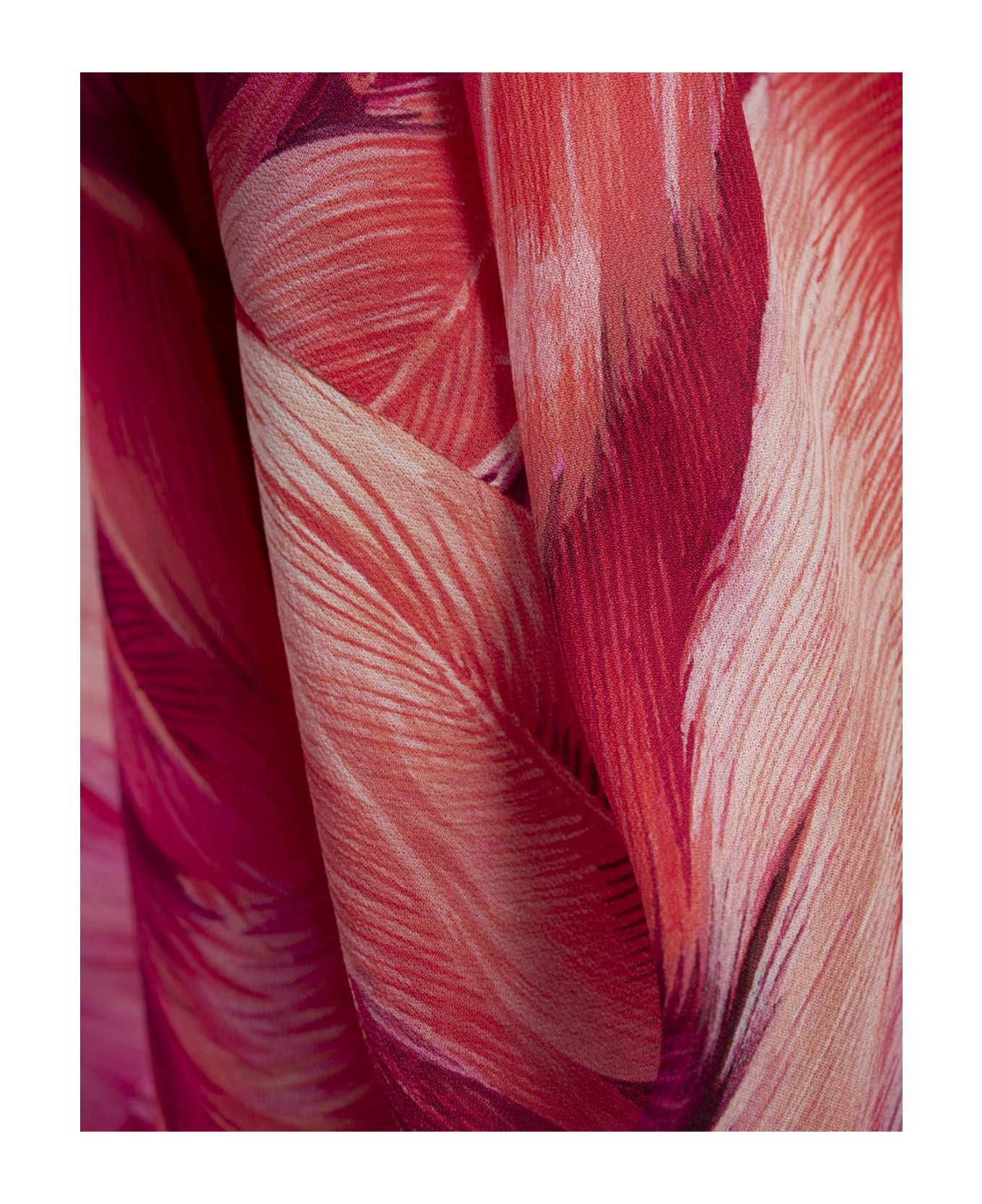 Roberto Cavalli Pink Kaftan With Plumage Print - Pink