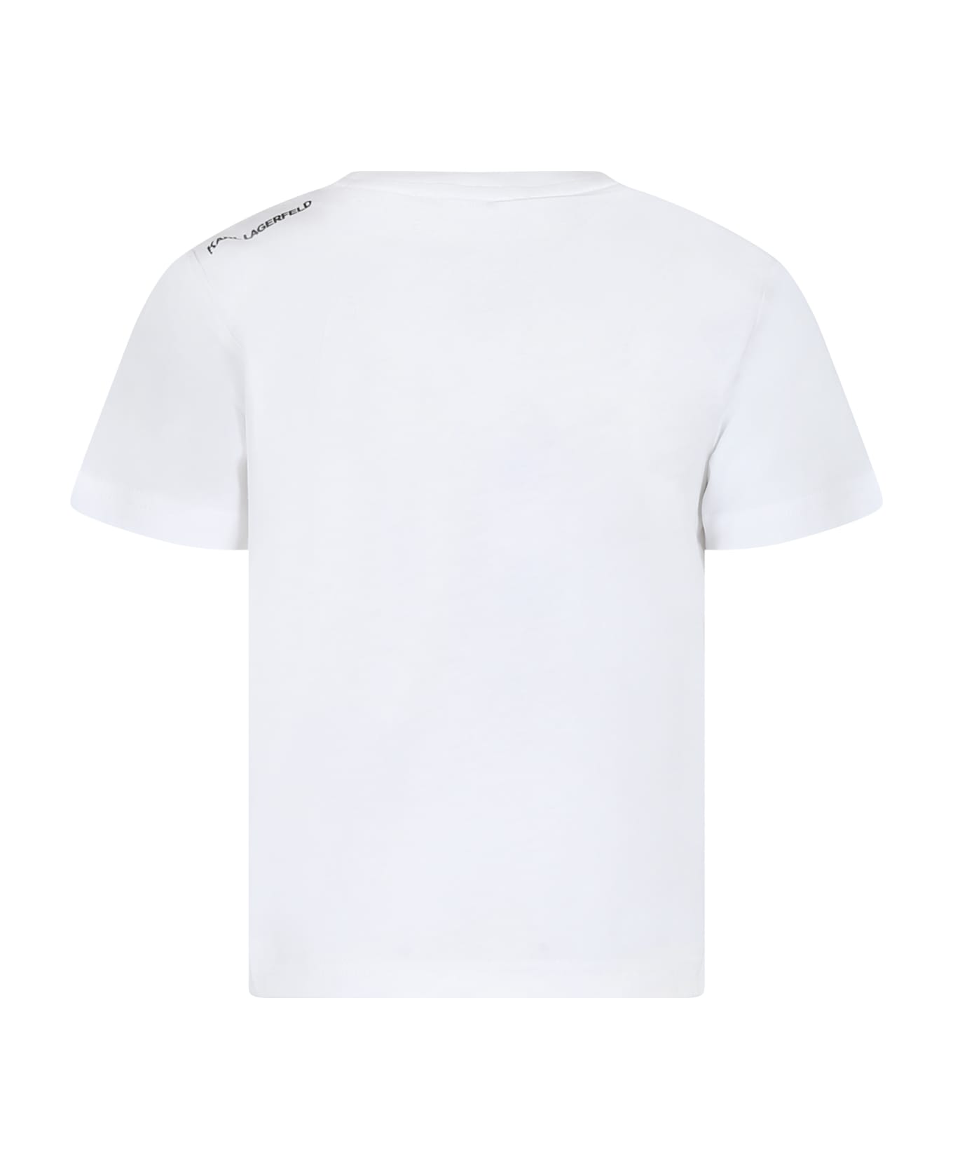 Karl Lagerfeld Kids White T-shirt For Kids With Karl And Golf Bag Print - White