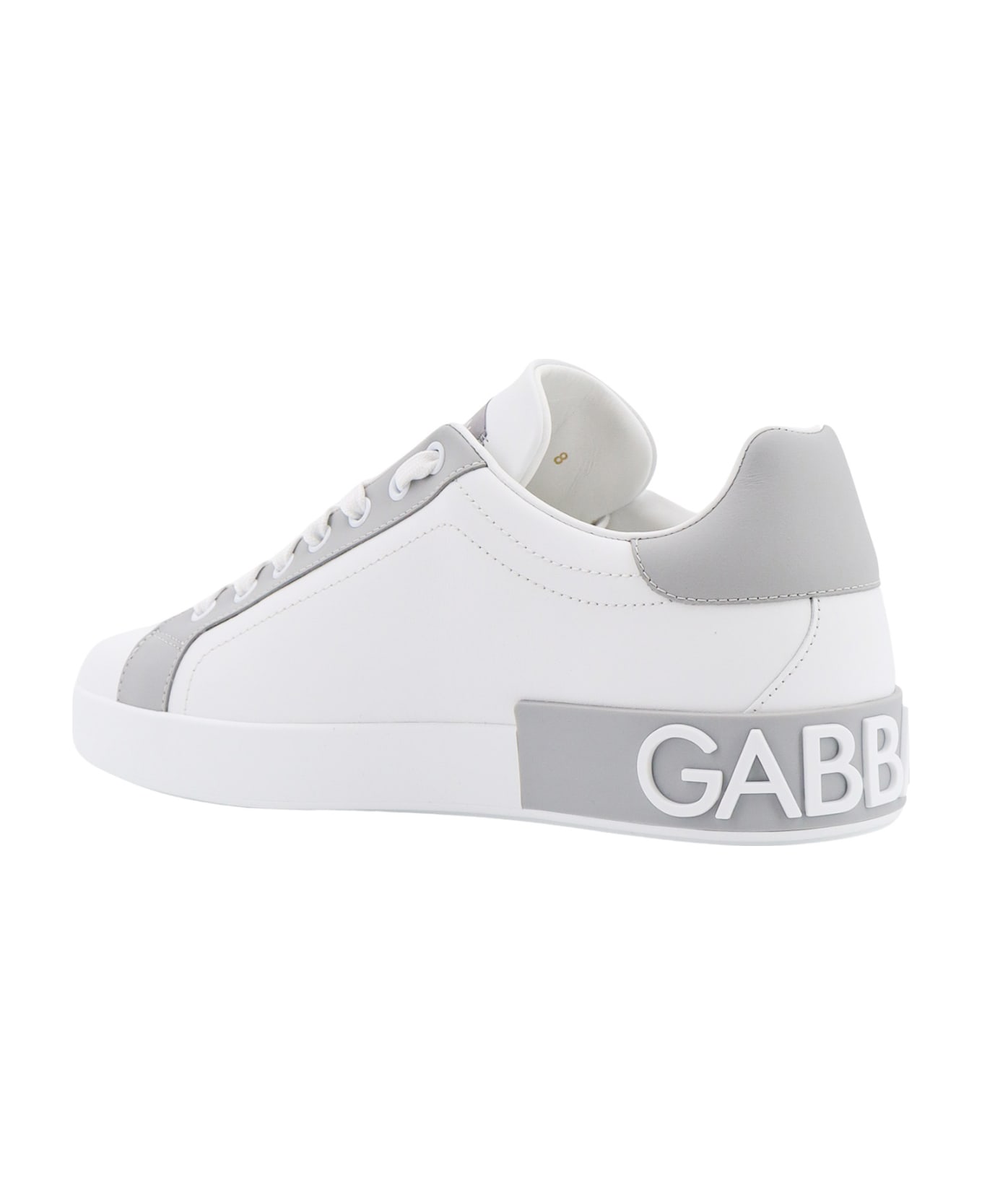 Dolce & Gabbana Portofino Sneakers - WHITE/GREY