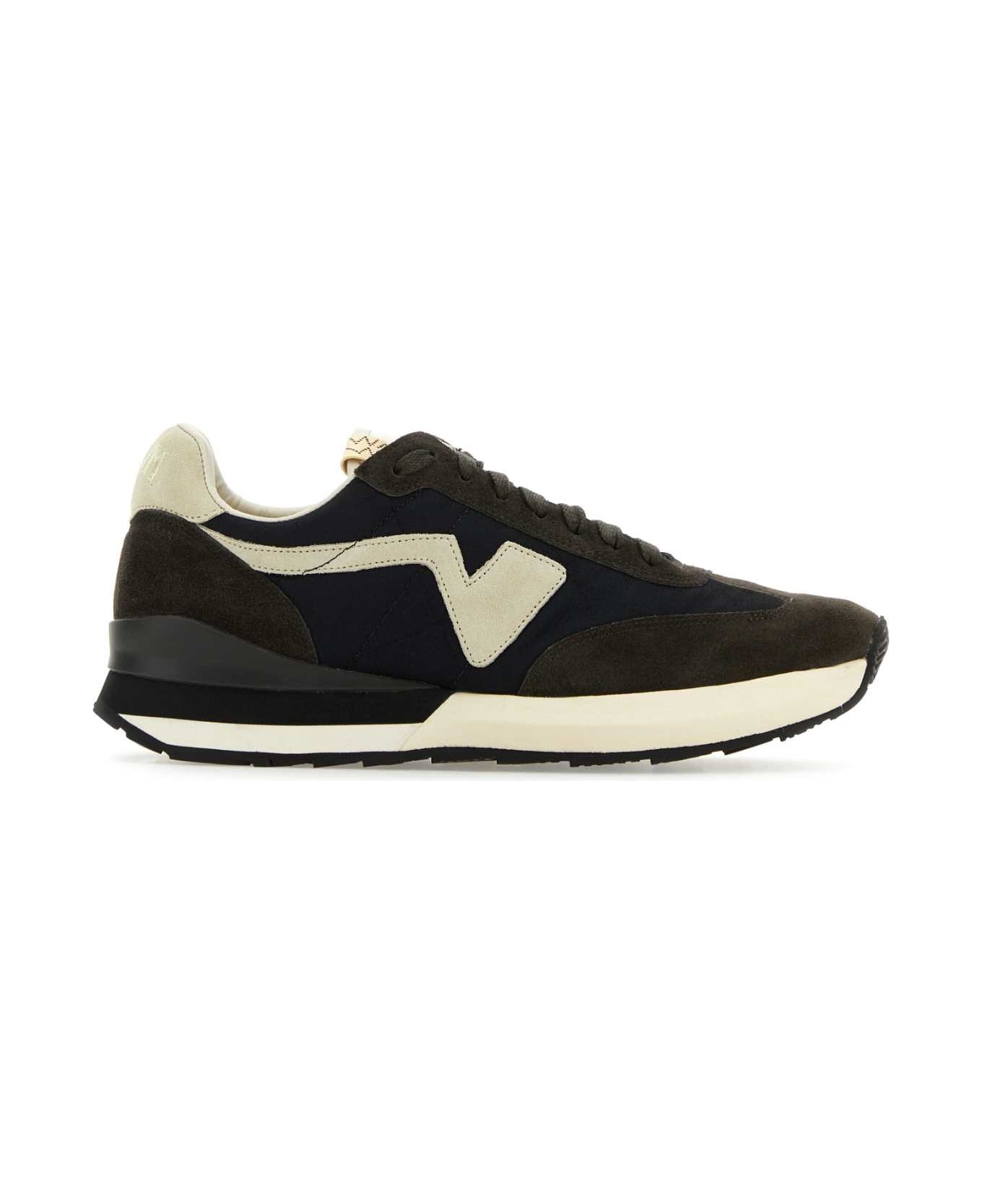 Visvim Multicolor Fabric And Suede Dunand Trainer Sneakers - BLACK スニーカー