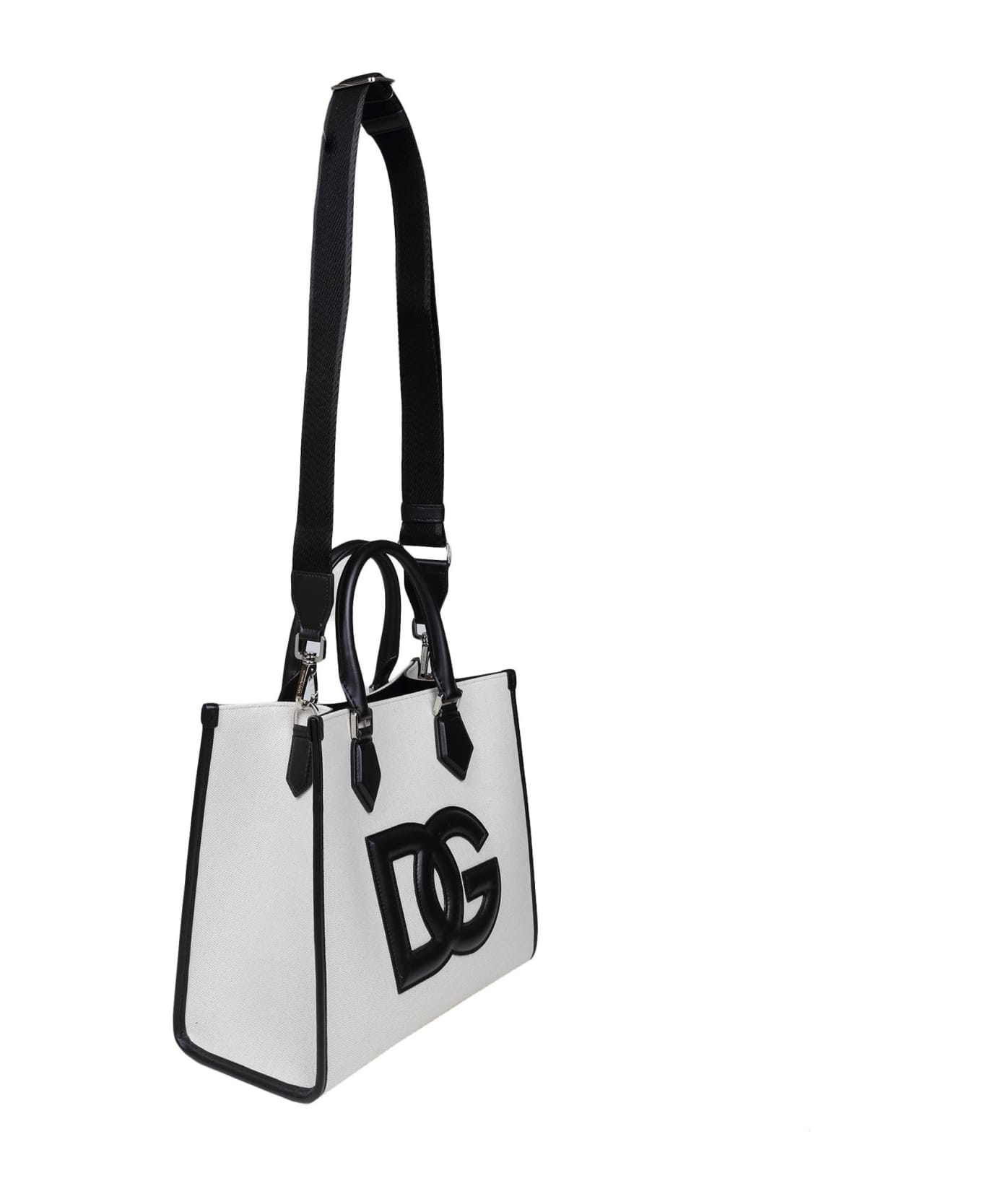 Dolce & Gabbana Handbag In Canvas With Dg Logo - Avio