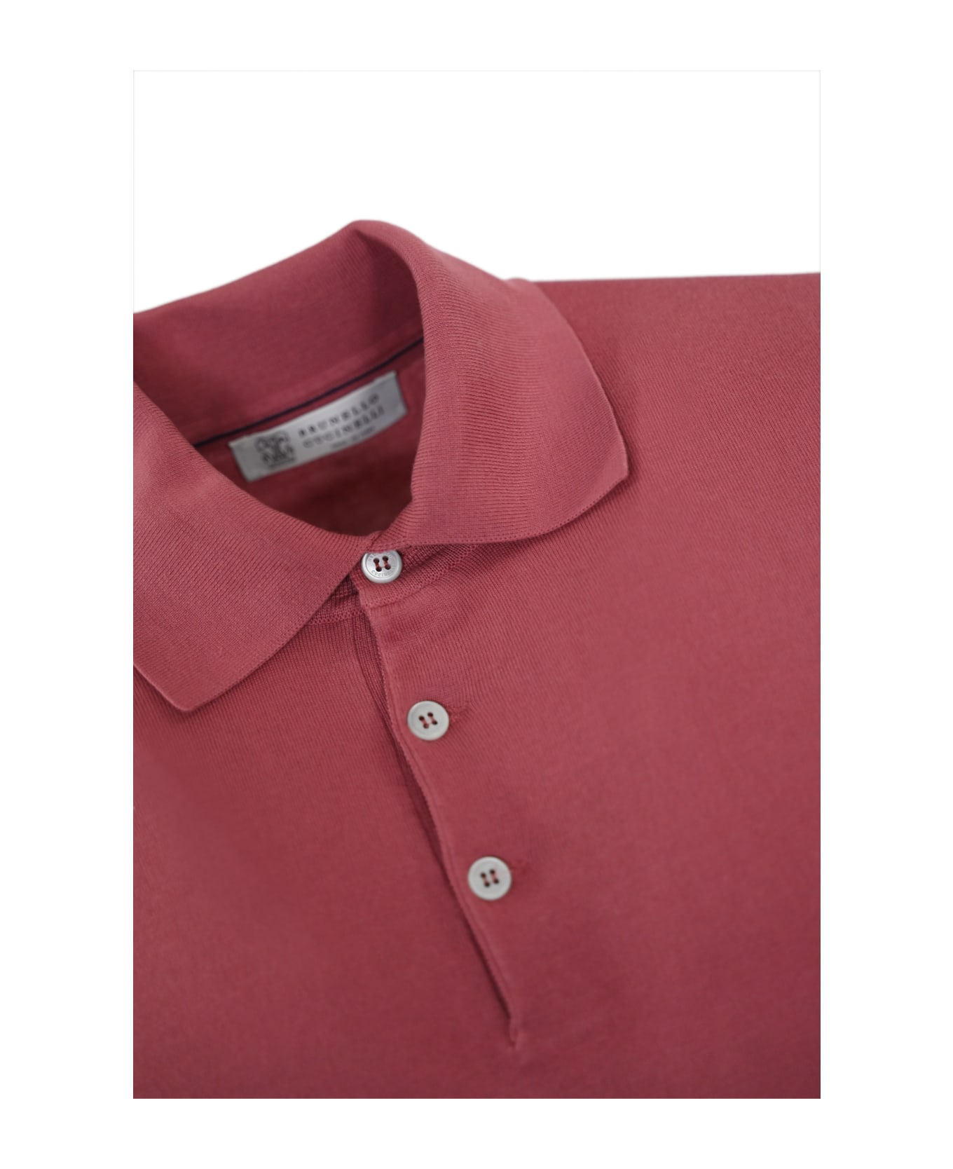 Brunello Cucinelli Cotton Polo Shirt - RED ポロシャツ