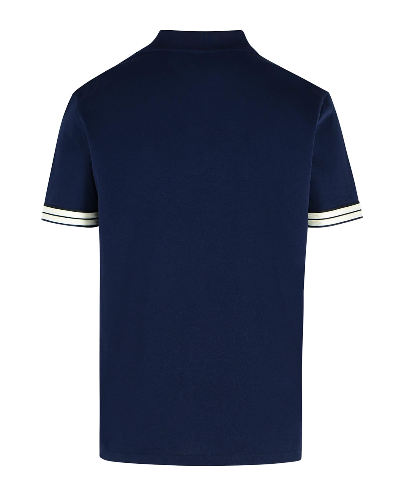 Moncler Polo Shirt In Blue Cotton - Blue シャツ