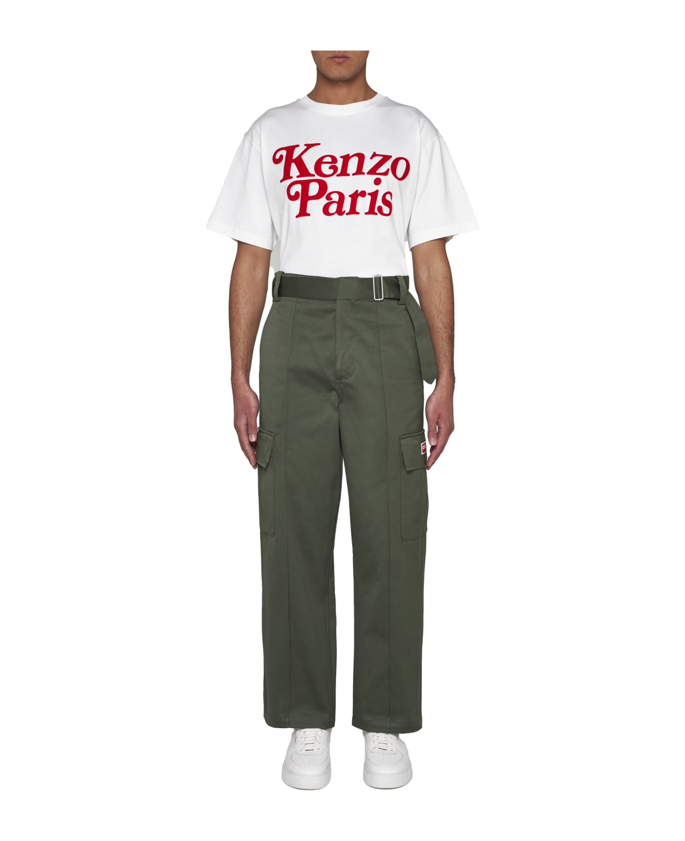 Kenzo Cotton Cargo Pant - Dark khaki ボトムス