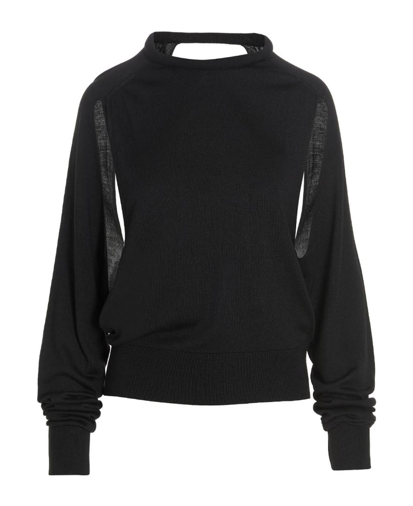 Ramael Cut Out Insert Top Sweater - Black  