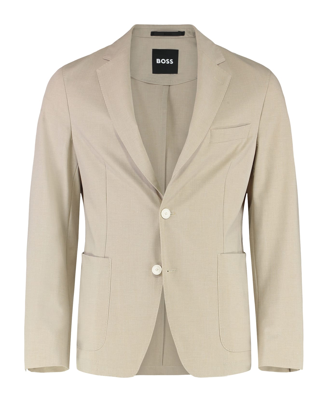 Hugo Boss Single-breasted Two-button Jacket - Sand