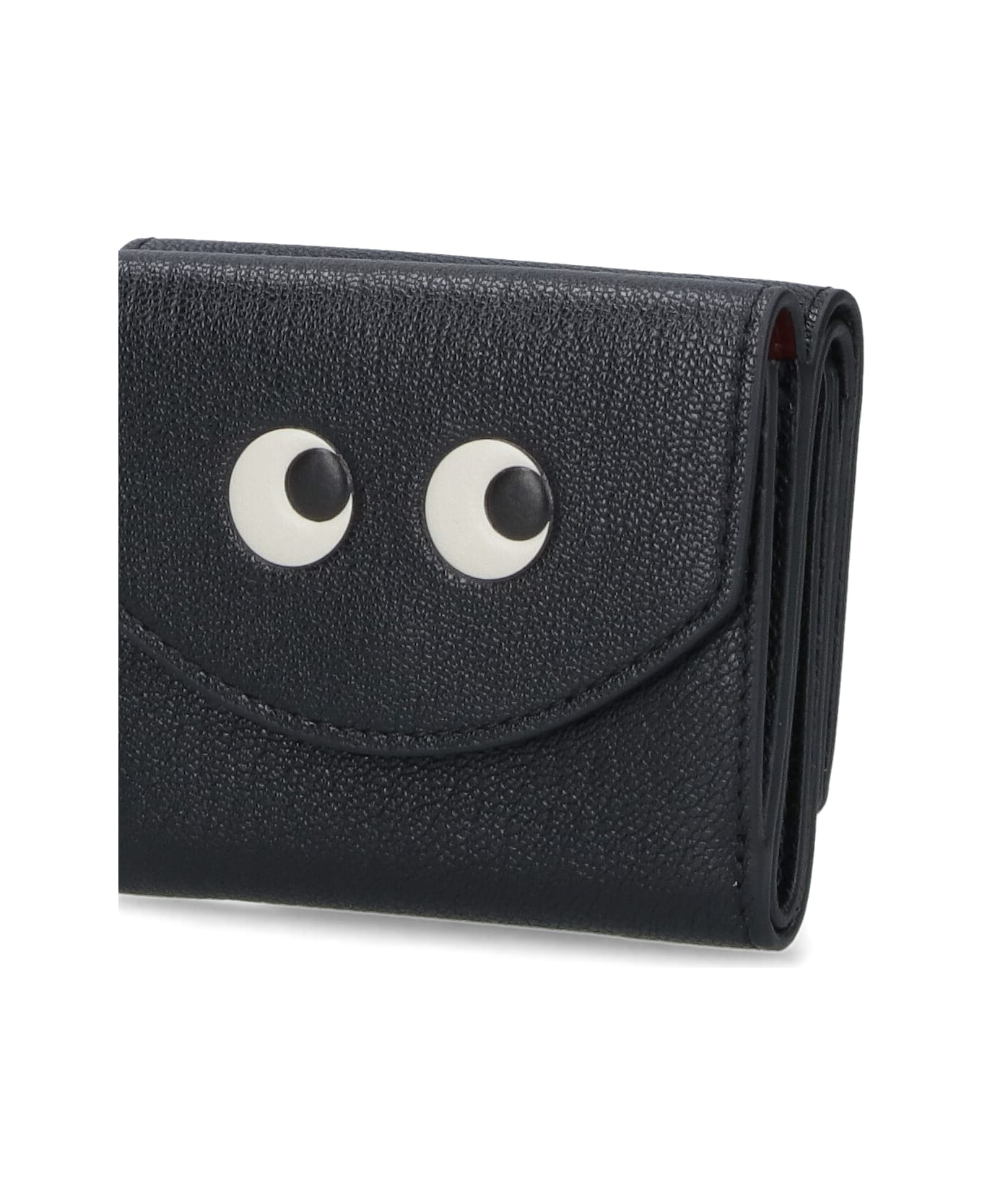 Anya Hindmarch Tri-fold Wallet "eyes" - Black  