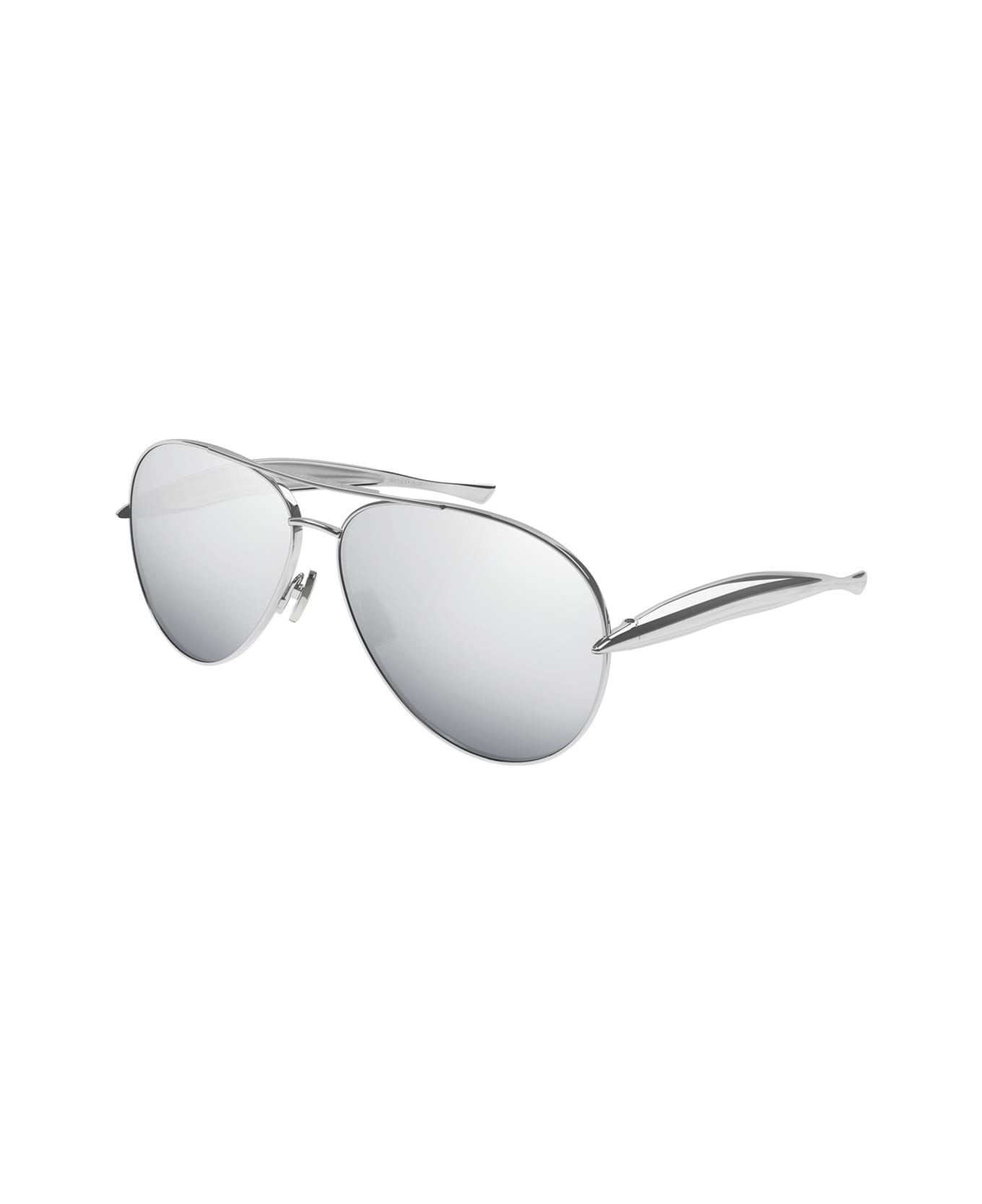 Bottega Veneta Eyewear Bottega Veneta Bv1305s Linea Unapologetic 003 Silver Sunglasses - Argento