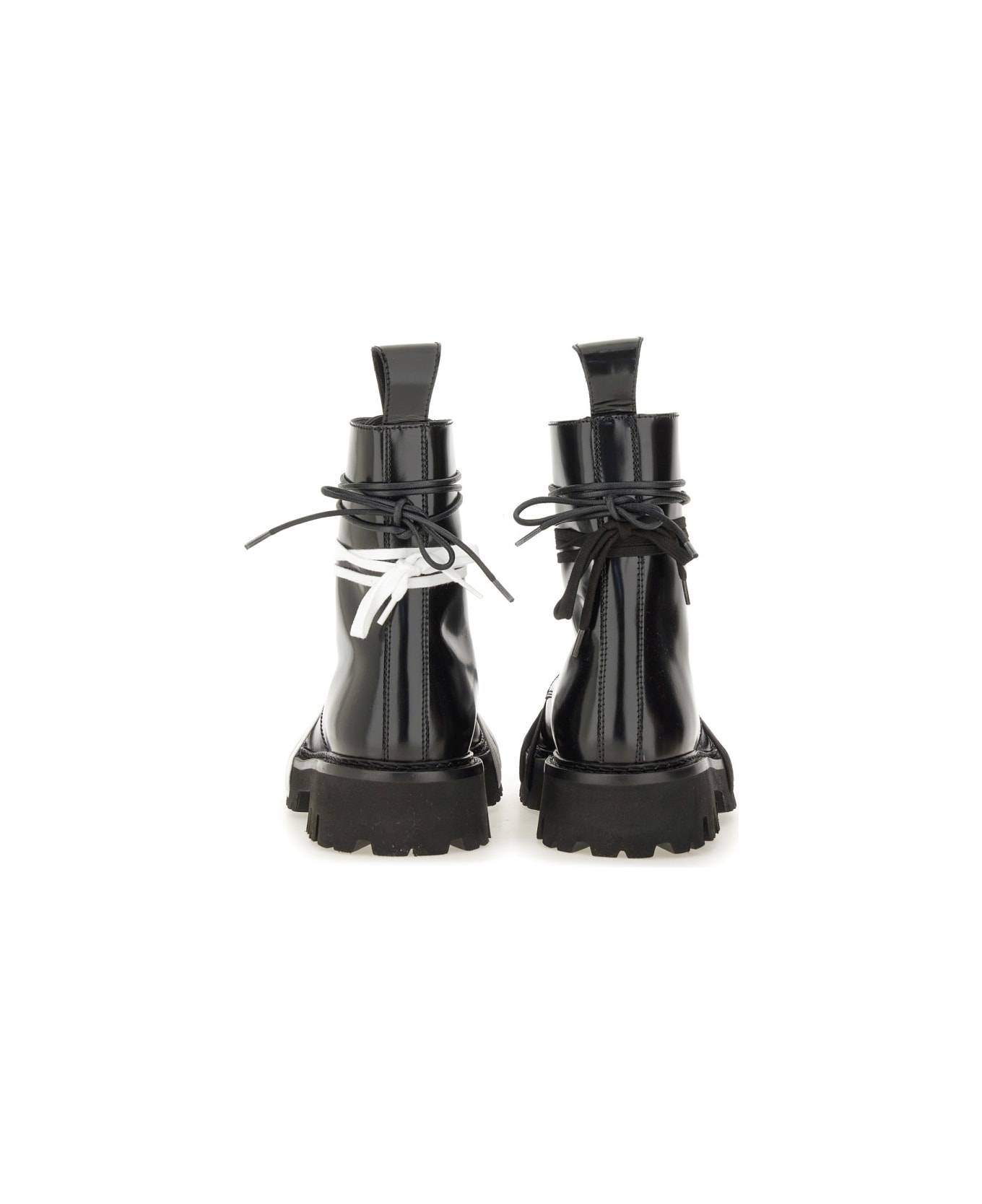 Moschino Lace-up Boot - BLACK