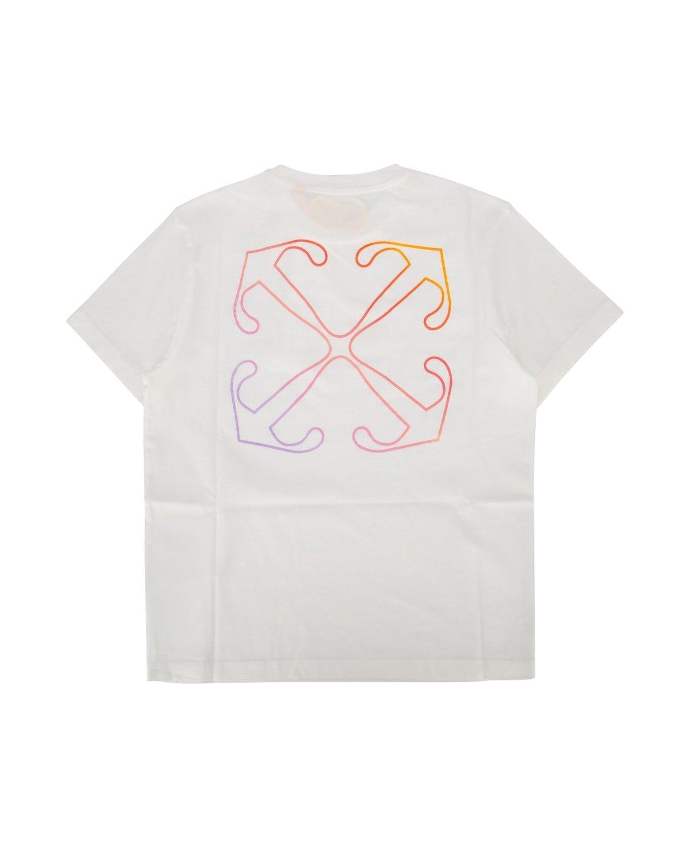 Off-White Logo Printed Crewneck T-shirt - WHITE Tシャツ＆ポロシャツ