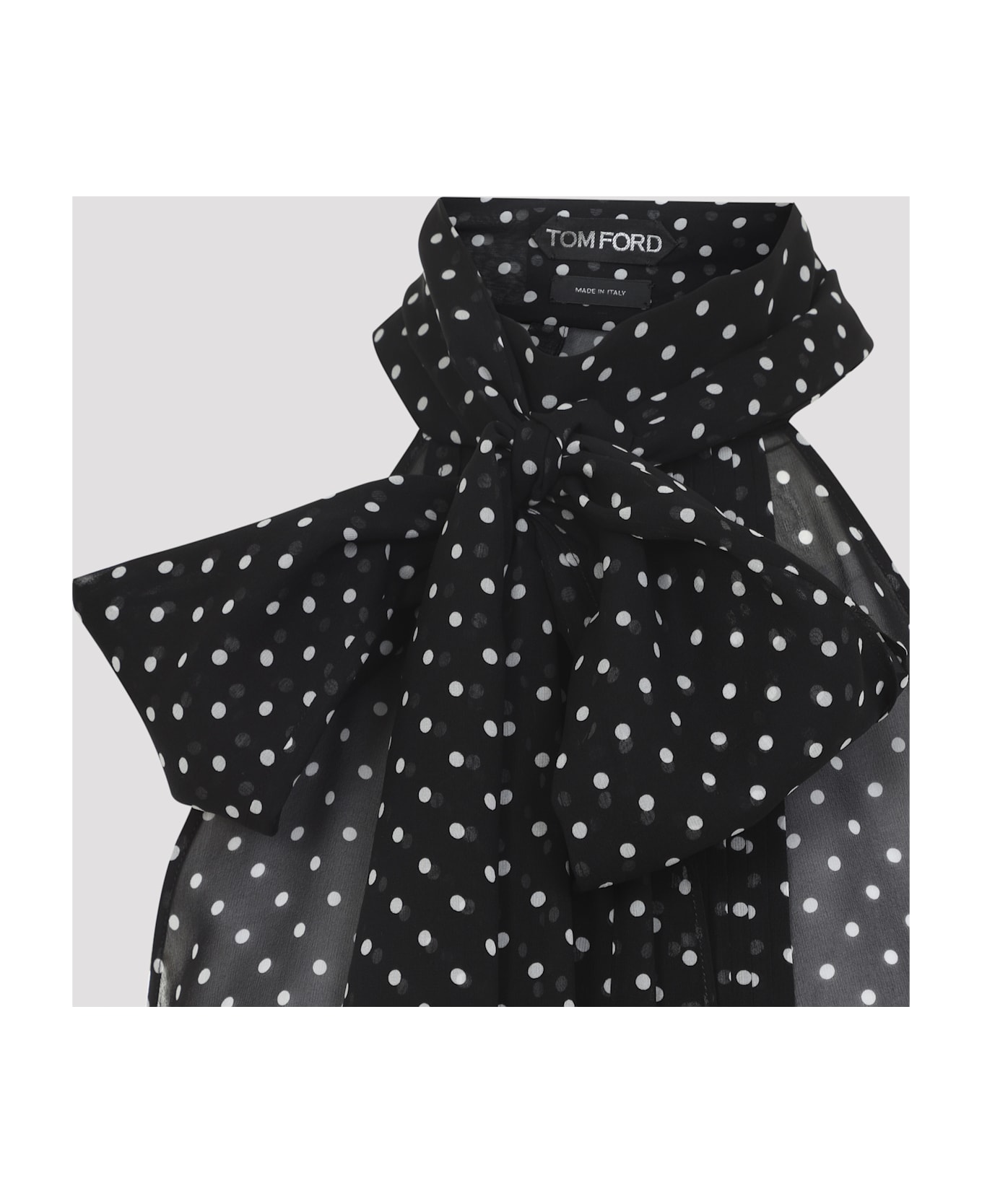 Tom Ford Polka Dot Top - Nwg Black Off White