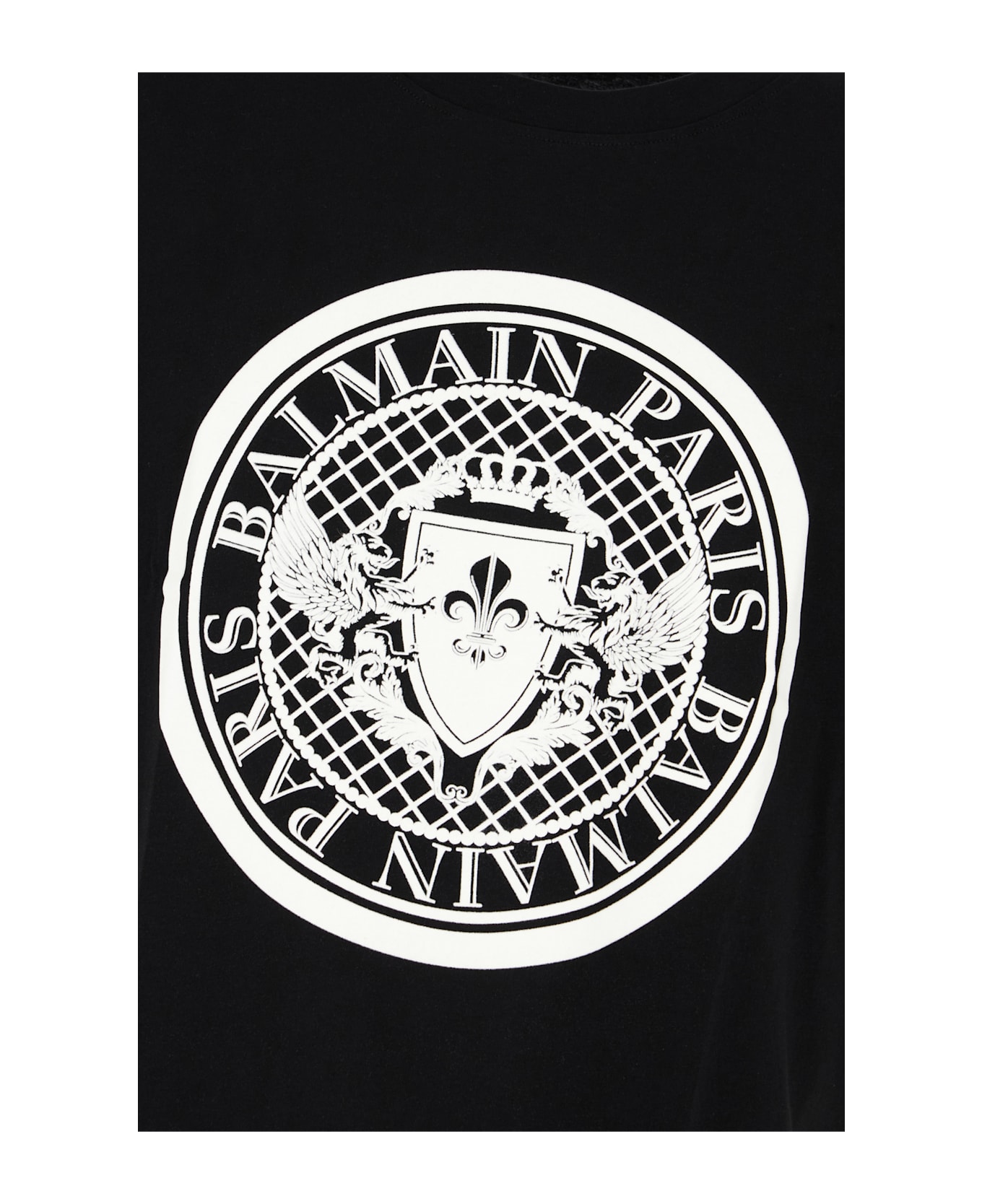Balmain Black Oversize Cotton T-shirt - NOIR BLANC