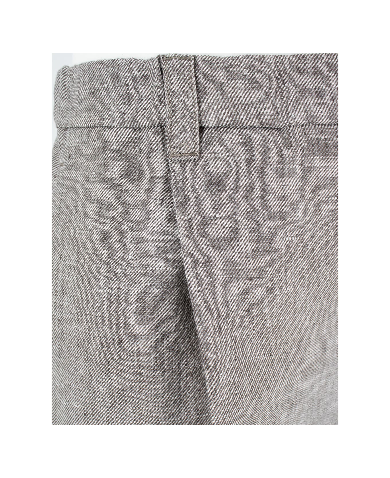Brunello Cucinelli Pleat Pants - BROWN/BIANCO