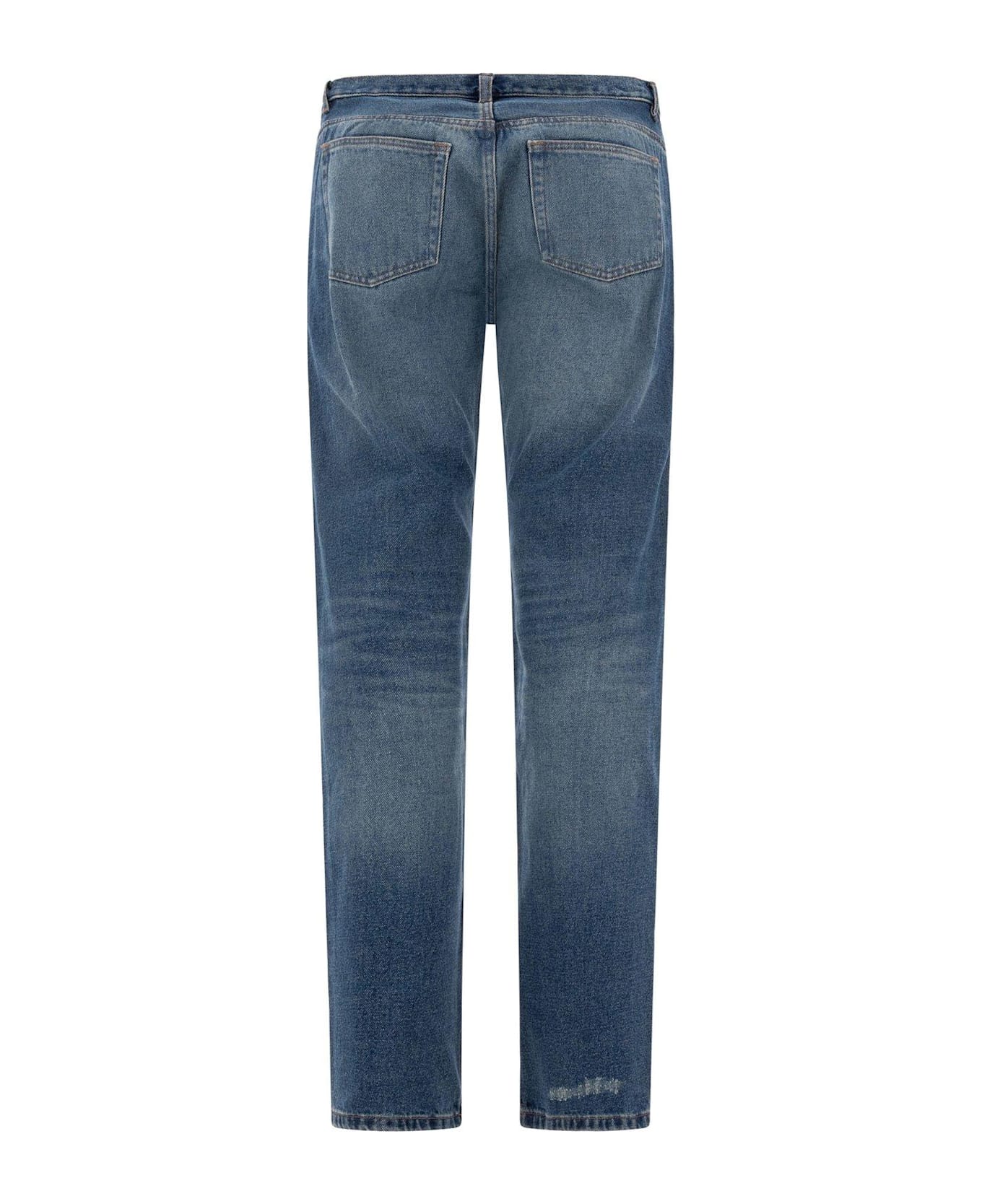 A.P.C. Straight Leg Distressed Jeans - DENIM