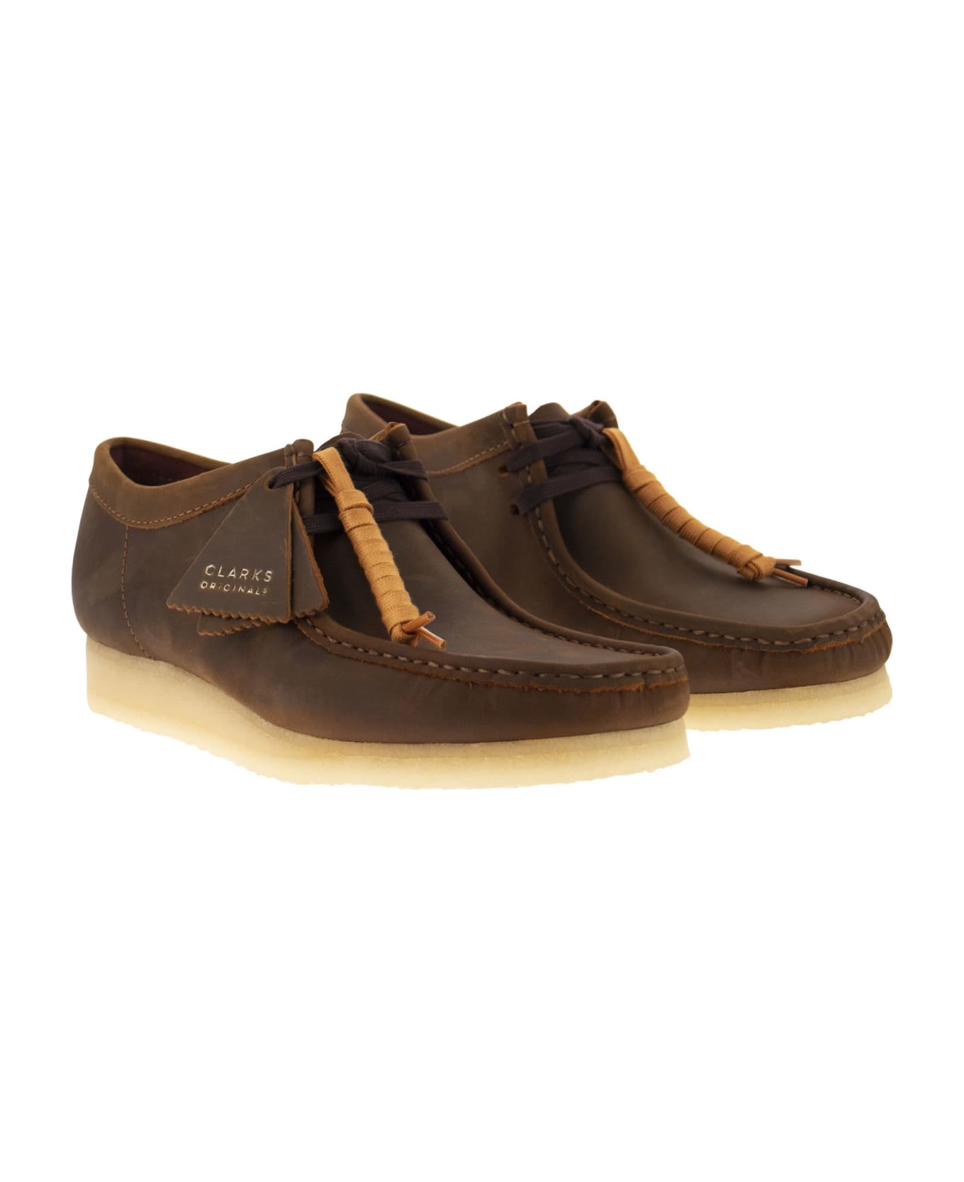 Clarks Wallabee - Suede Leather Shoe - Chocolate ローファー＆デッキシューズ
