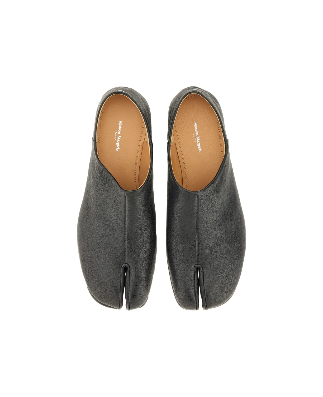 Maison Margiela Leather Tabi Mules - BLACK