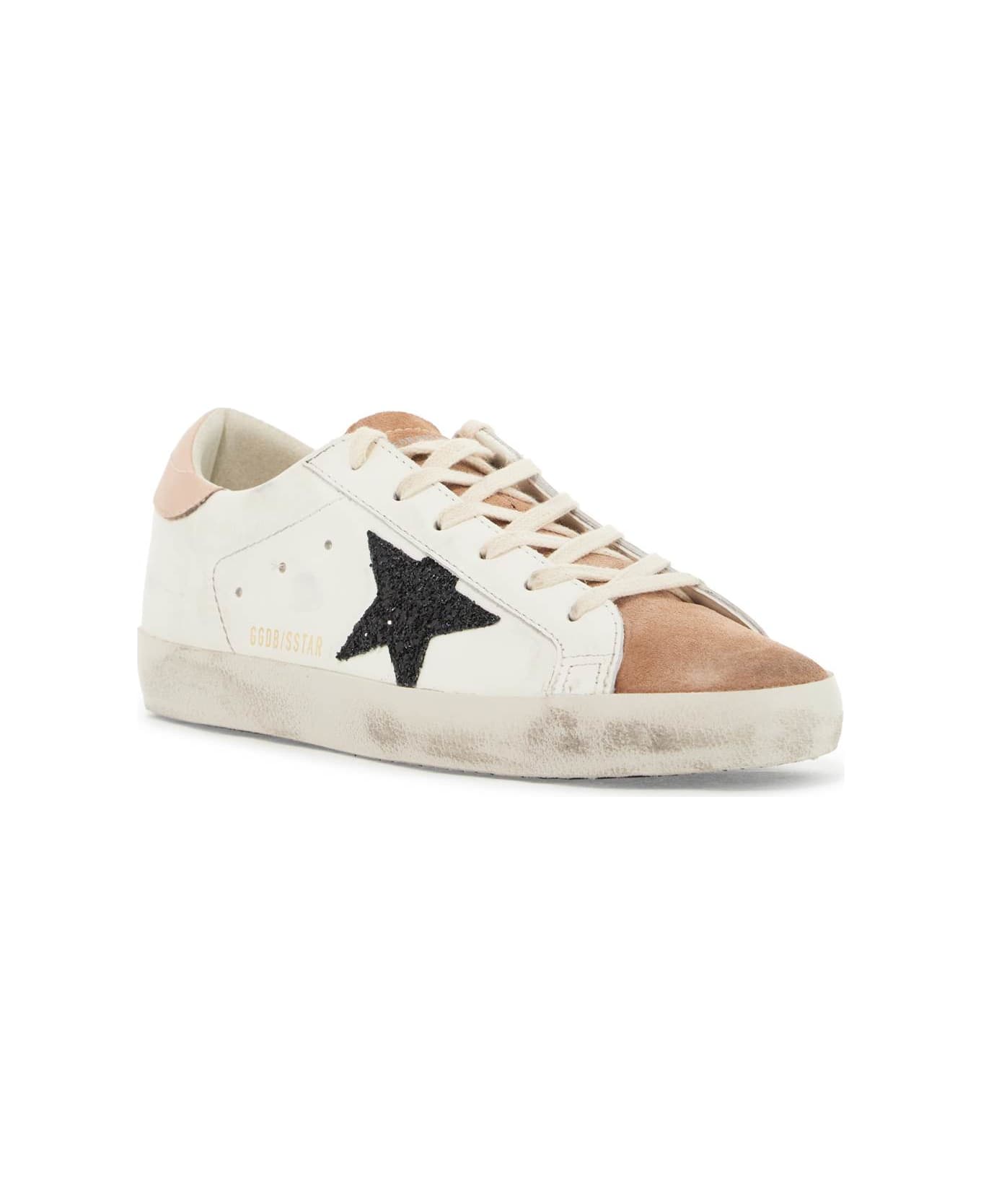 Golden Goose Super-star Sneakers - MILK/PINK/DARK BLUE (White)