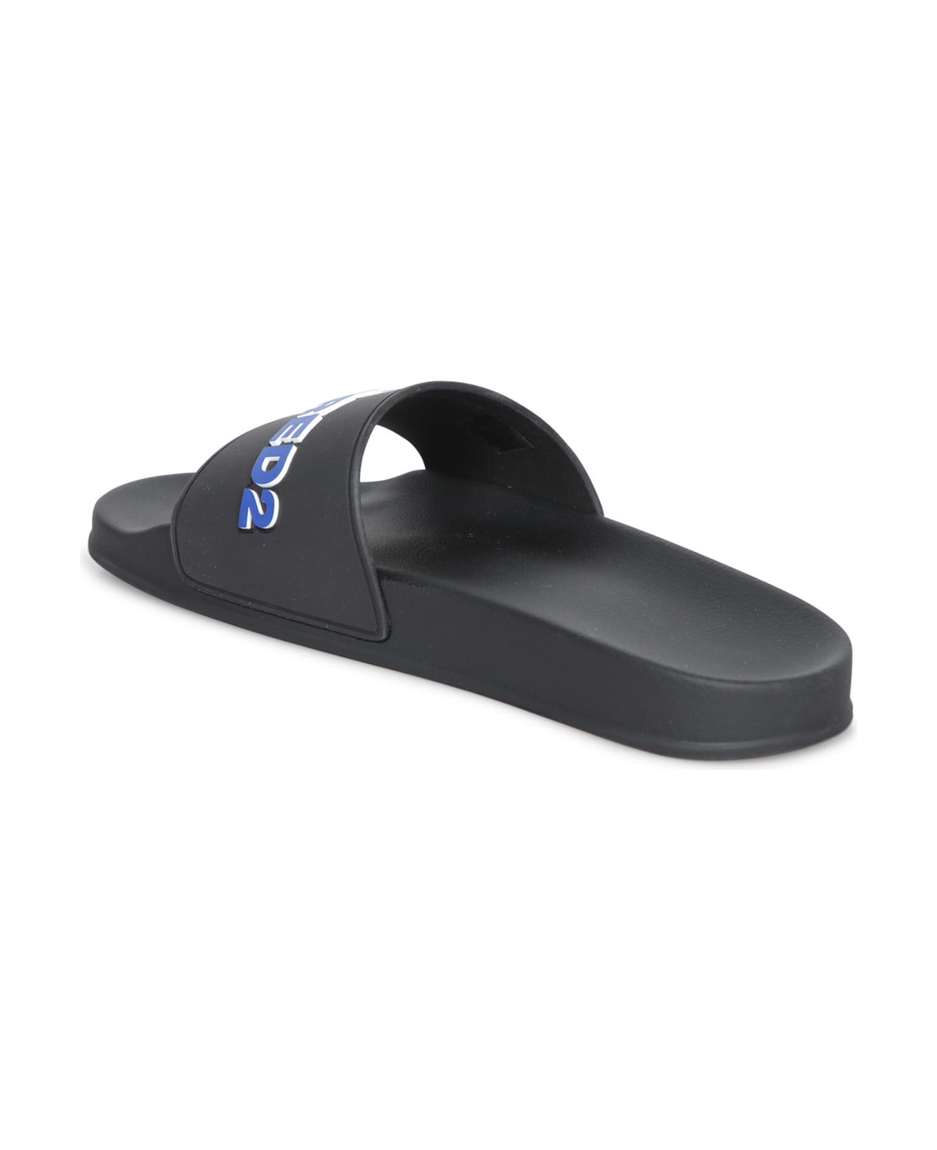 Dsquared2 Rubber Slides With Logo - Black