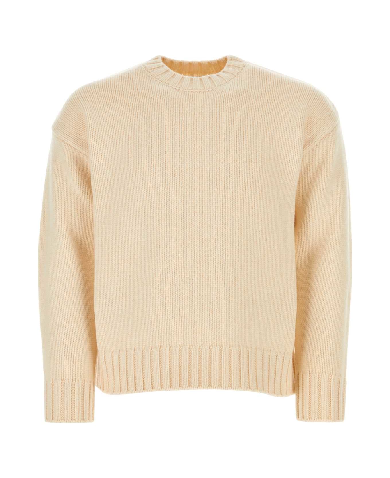 The Harmony Ivory Wool Walker Oversize Sweater - CREAM