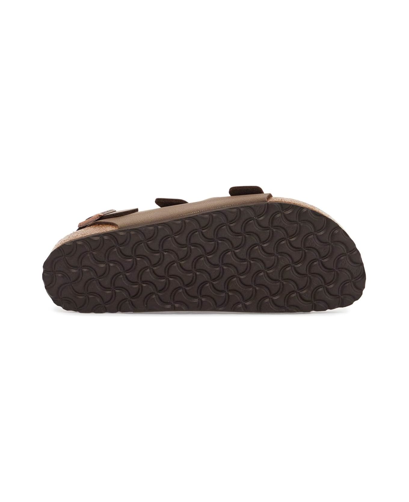 Birkenstock Birkoflor Mocca Sandals With Cork Sole And Adjustable Straps Milano - Marrone