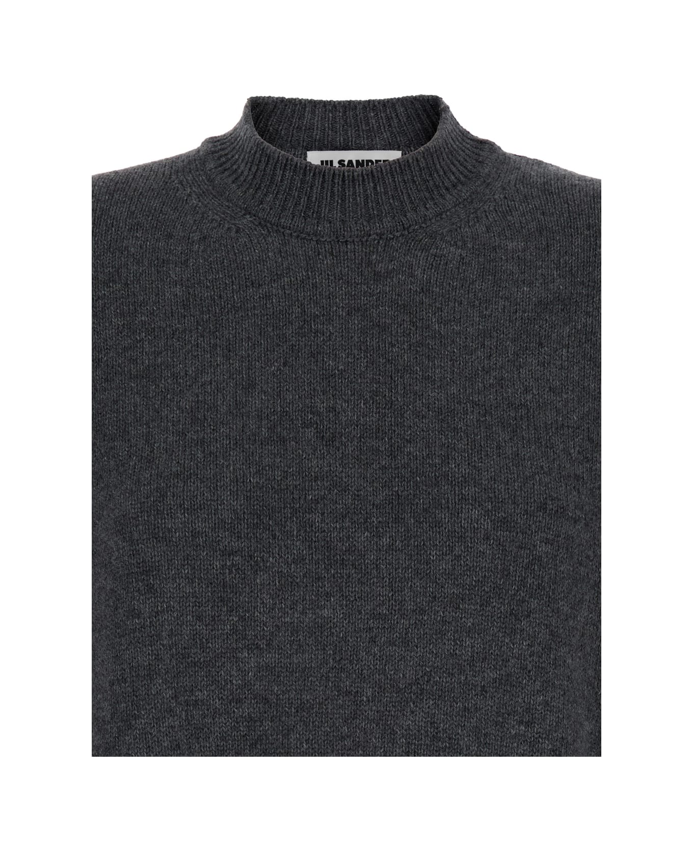 Jil Sander Grey Ribbed Pullover In Cashmere Woman - Grey