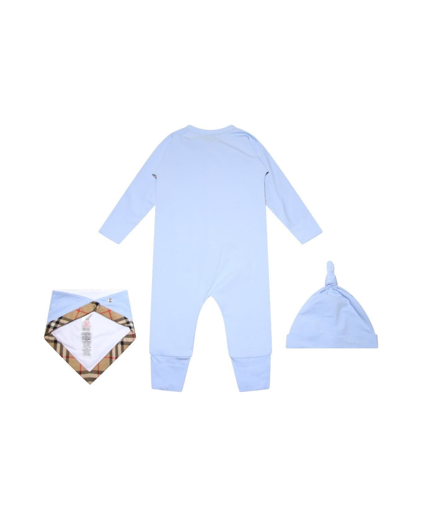 Burberry Check-trim Three-piece Stretched Baby Gift Set - Burberry logo-print swim shorts