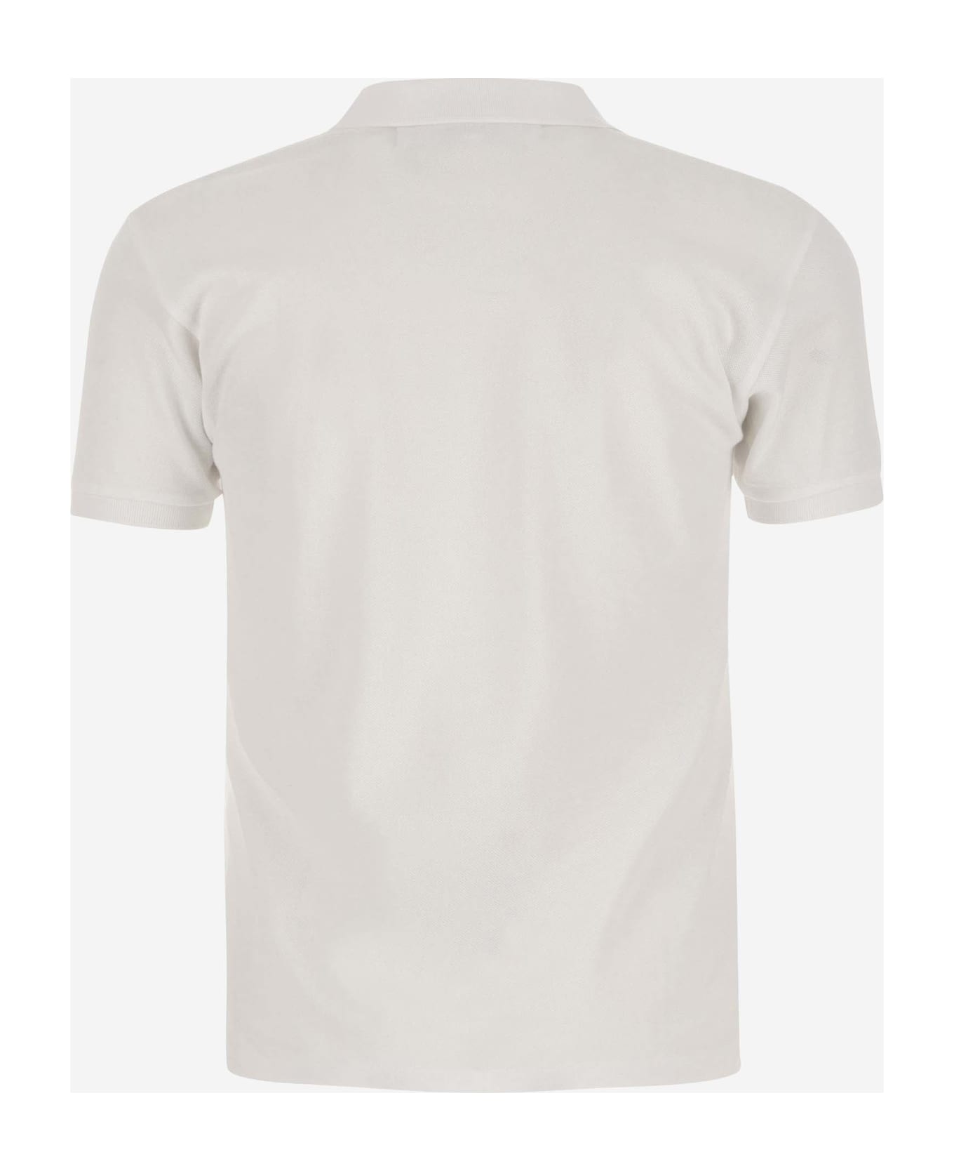 Comme des Garçons Cotton Polo Shirt With Logo - White