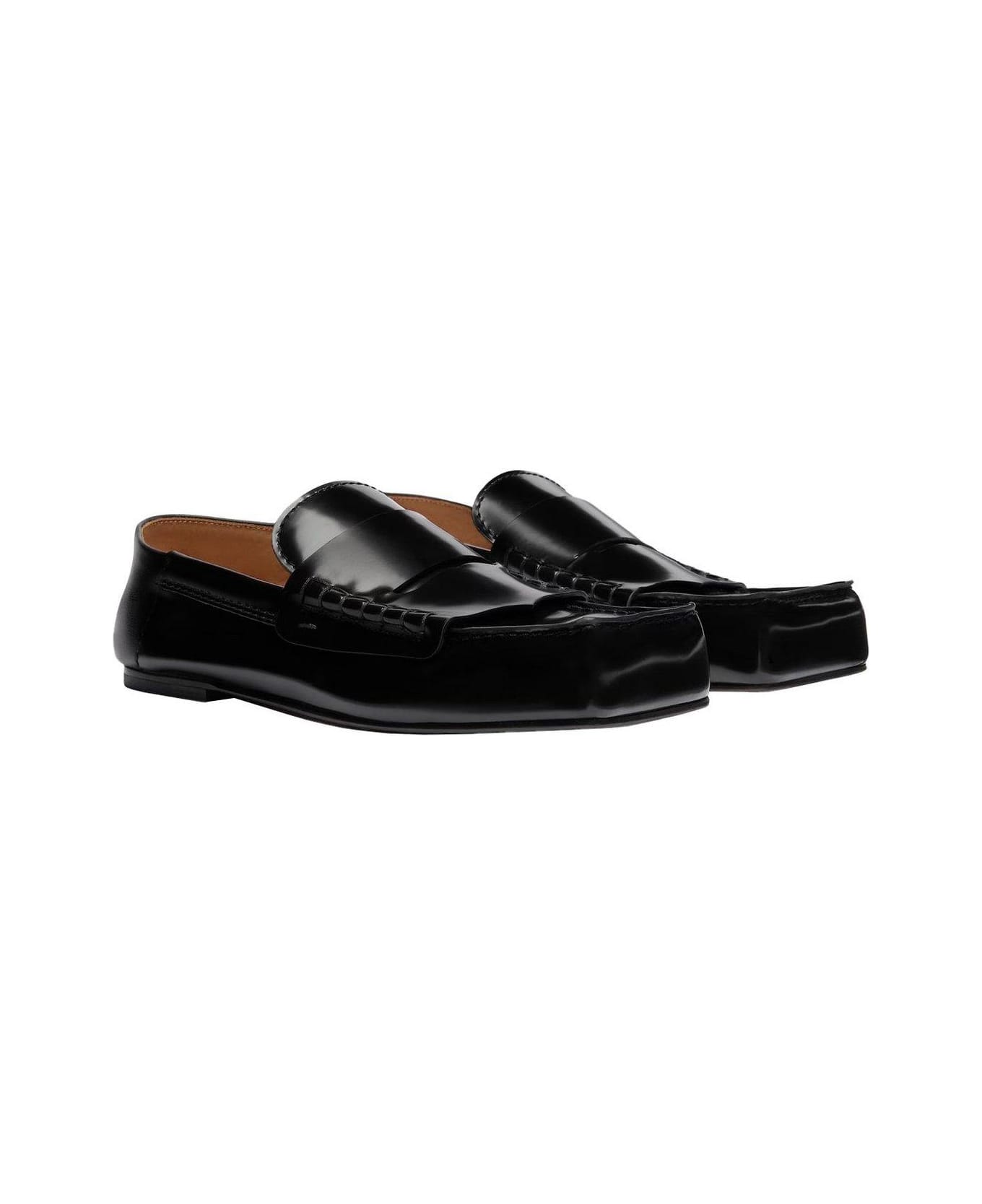 Jacquemus Square-toe Flat Shoes - Black