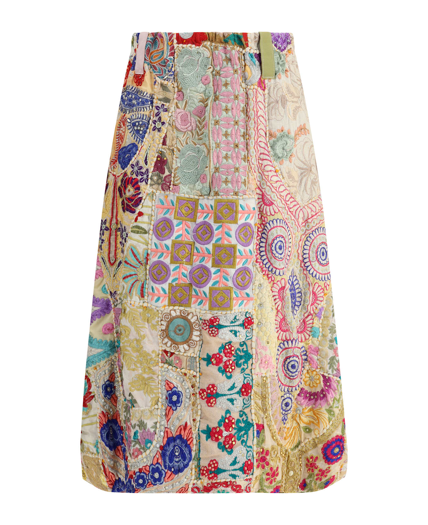 Ella Patchwork Long Skirt