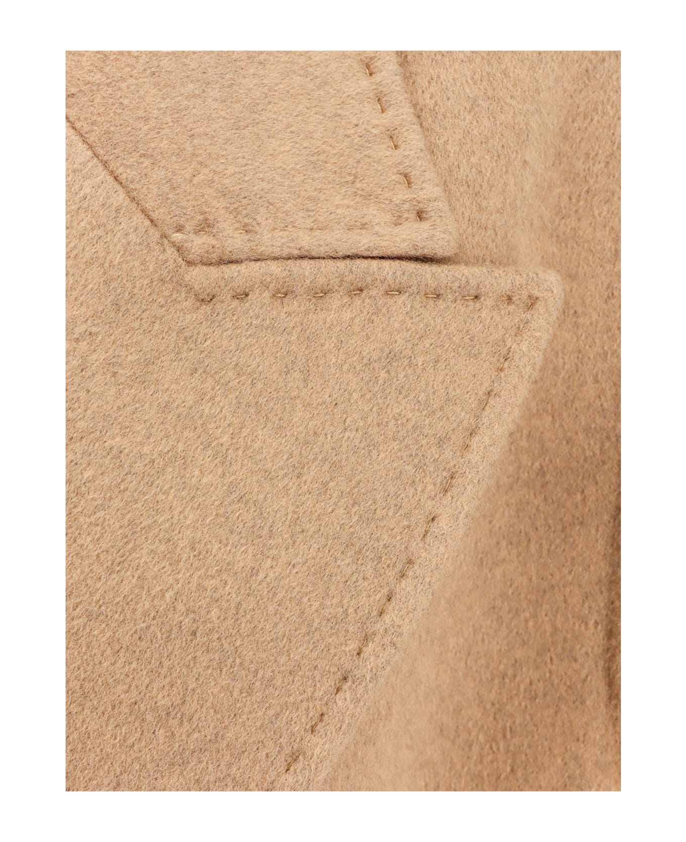 Max Mara Valle Cashmere Coat With Belt At Waist - Brown