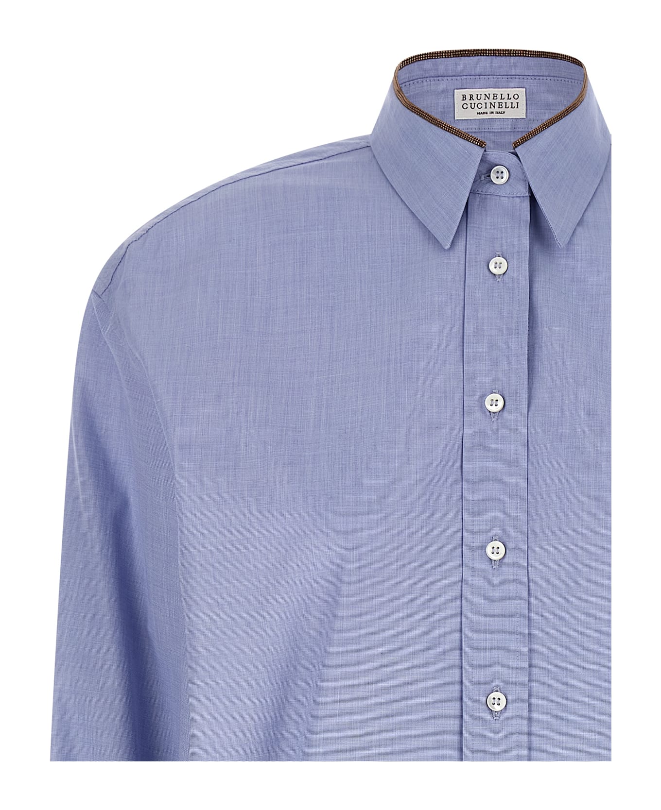 Brunello Cucinelli 'shiny Collar Detail' Shirt