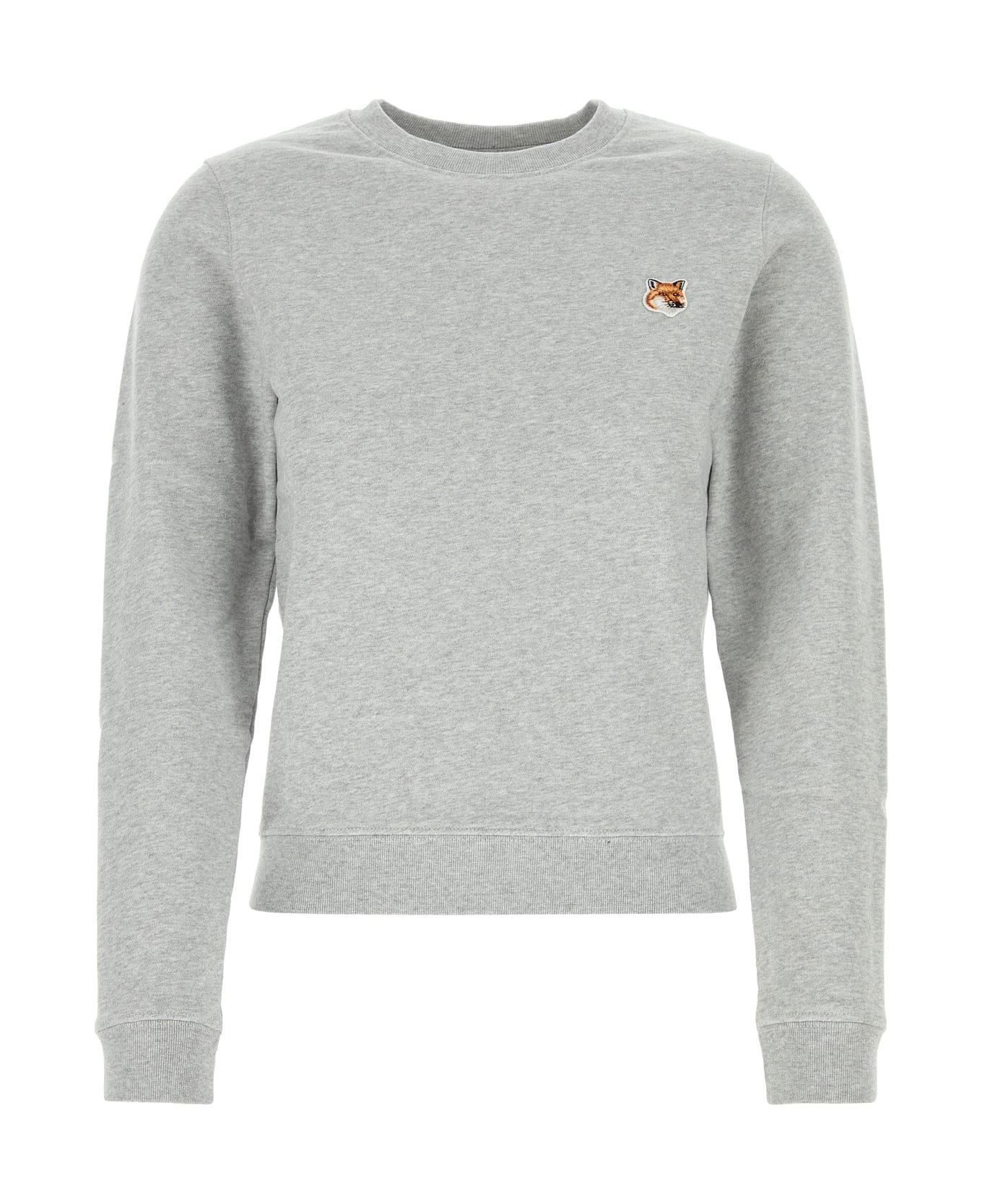 Maison Kitsuné Fox Head Patch Regular Sweatshirt - LIGHTGREYMELANGE