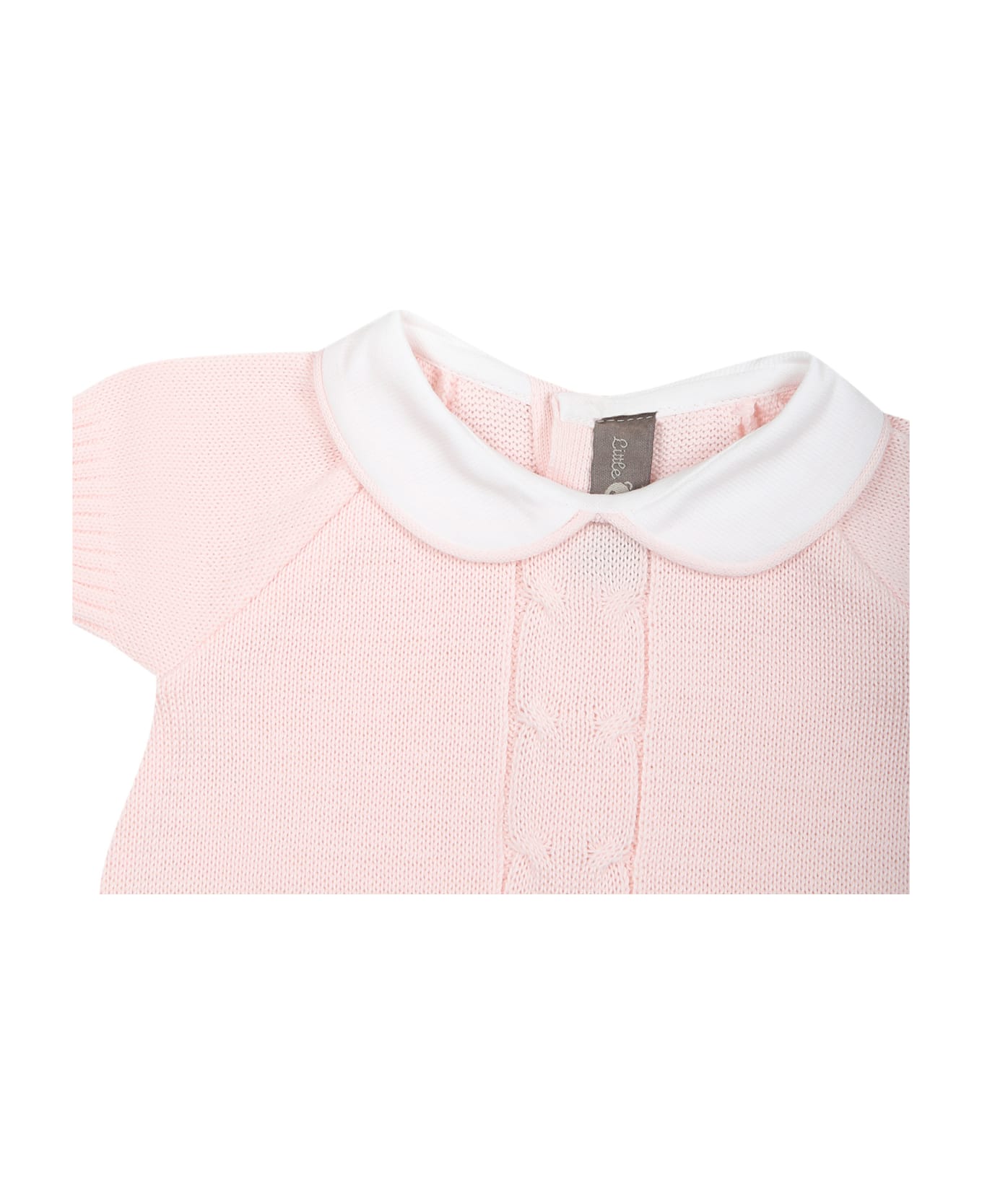 Little Bear Pink Romper For Baby Girl - Rosa