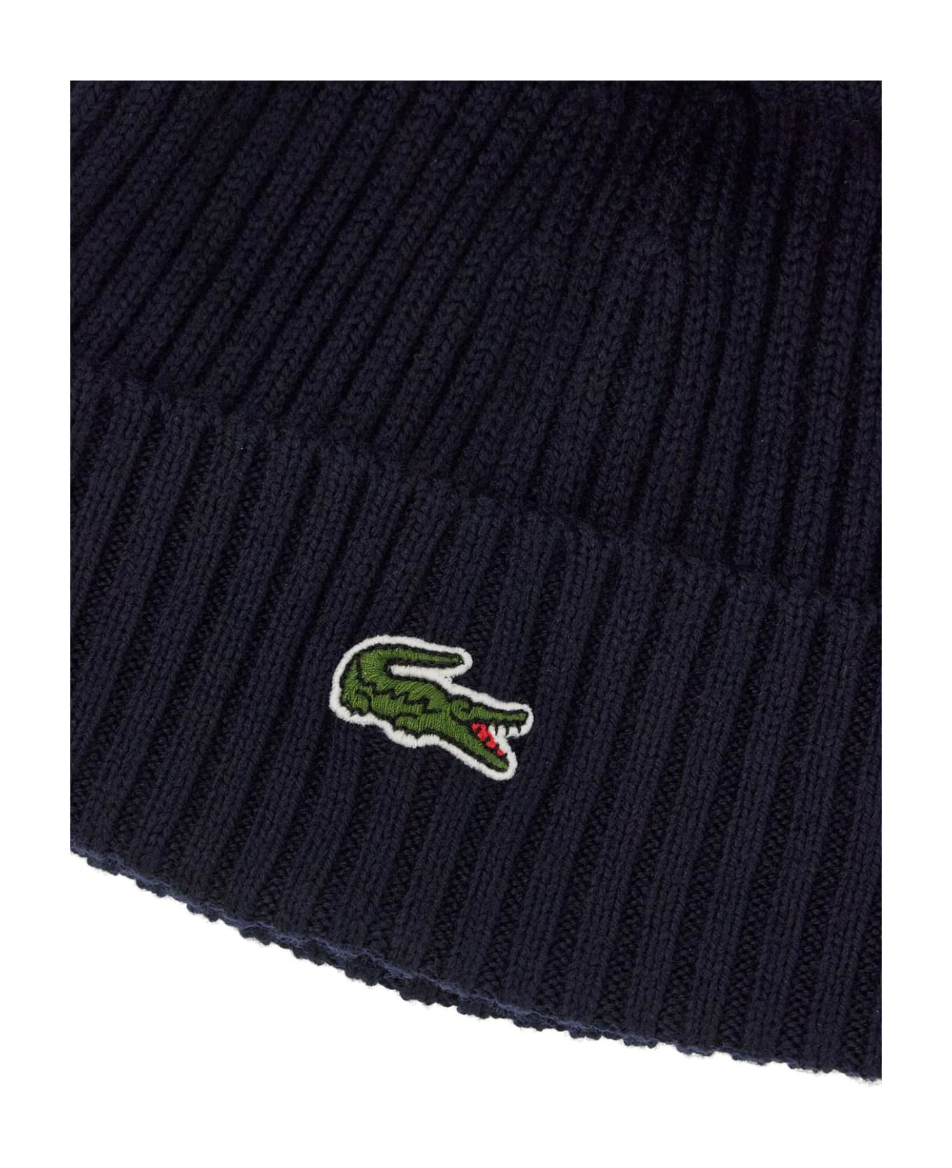 Lacoste Wool Beanie Hat - Blue