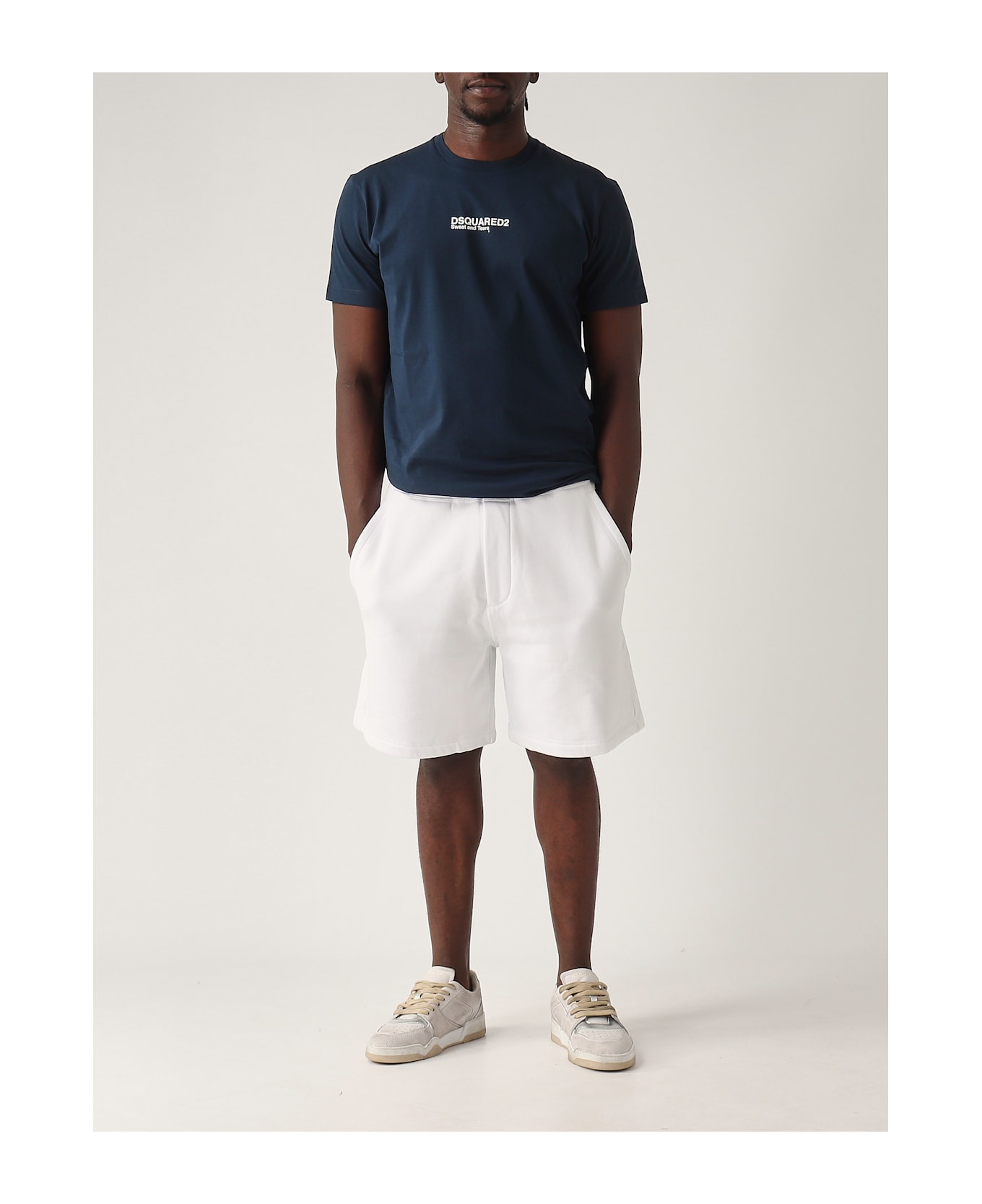 Dsquared2 Relax Dean Fit Short Shorts - BIANCO