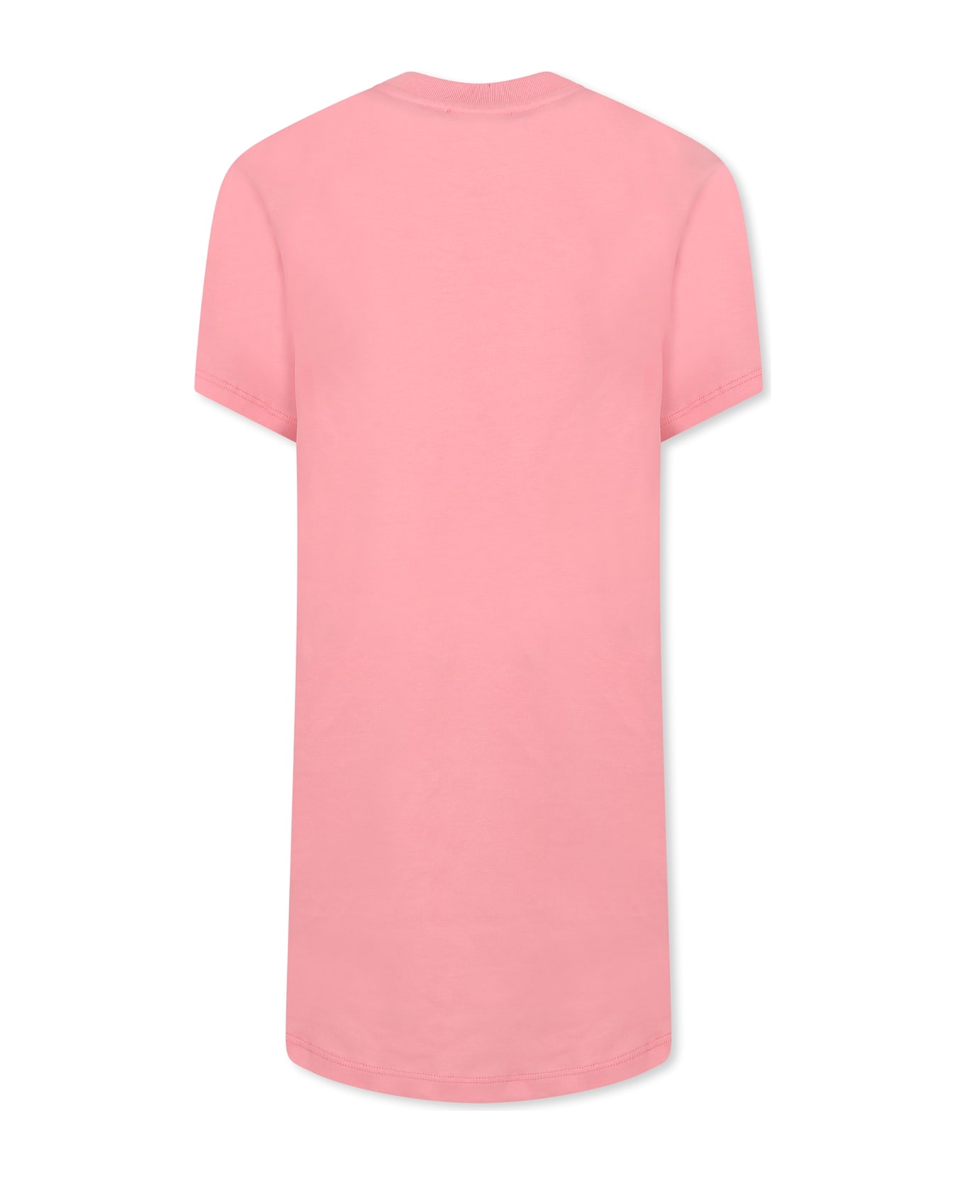 Lanvin Pink Dress For Girl With Logo - Pink