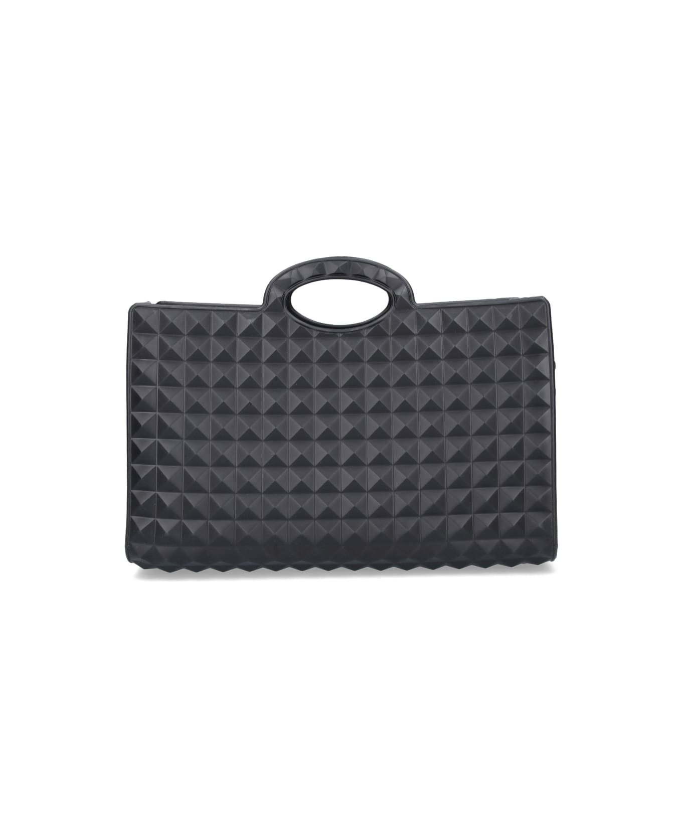 Valentino Garavani - Shopping Bag Le Troisieme Rubber - Black