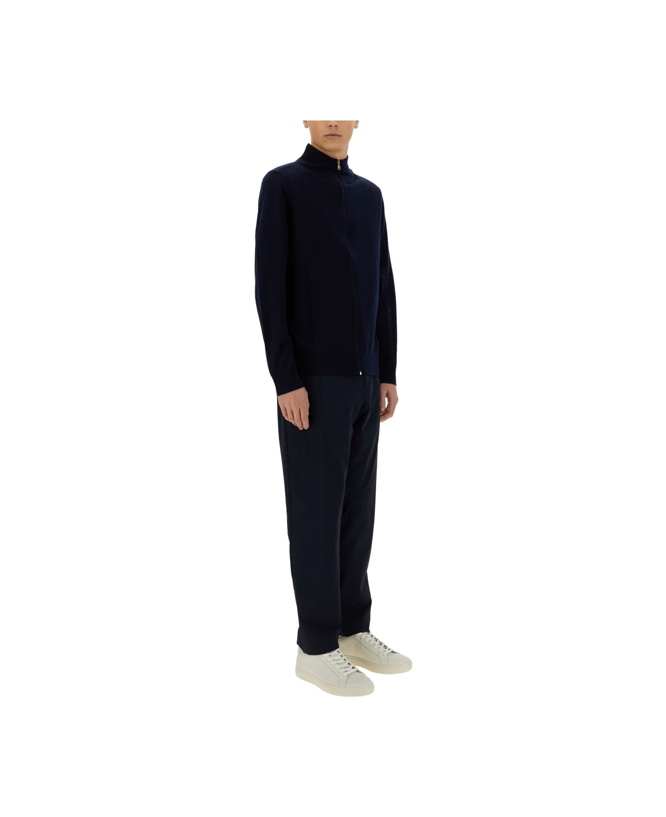 Paul Smith Zippered Cardigan - BLUE