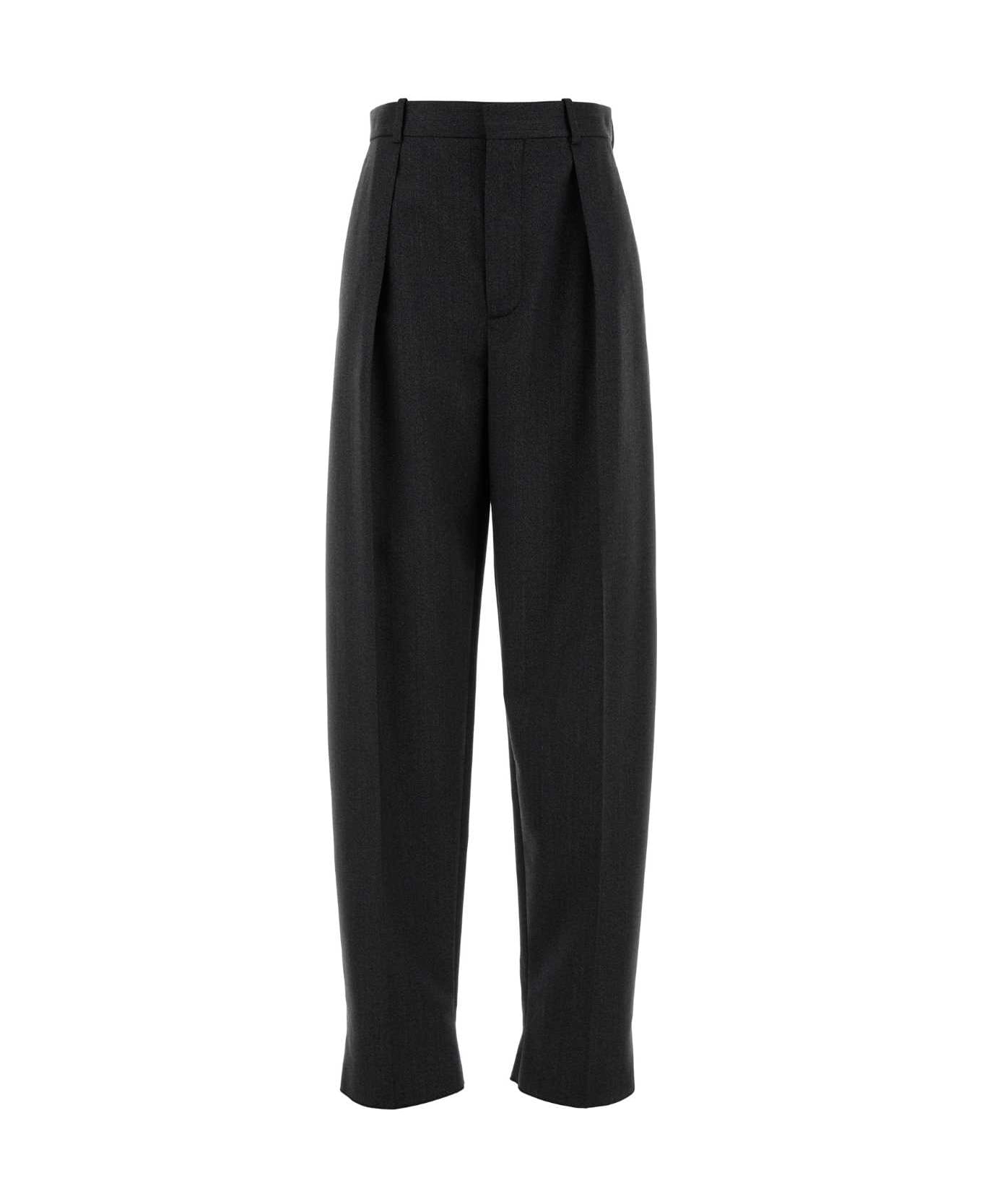 Bottega Veneta Charcoal Twill Pant - BLACKCHARCOAL