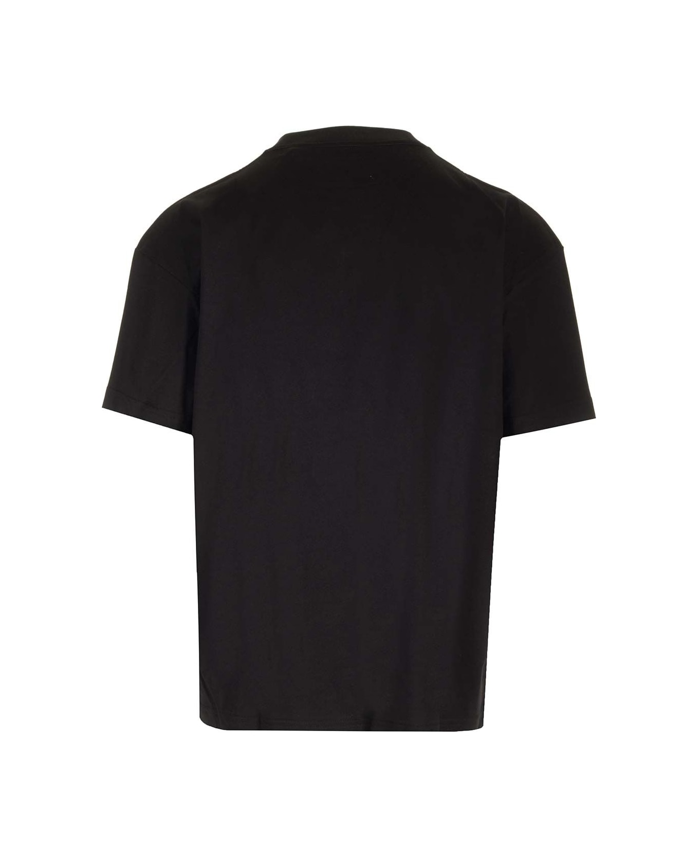 Palm Angels Black T-shirt With Front Logo - Black