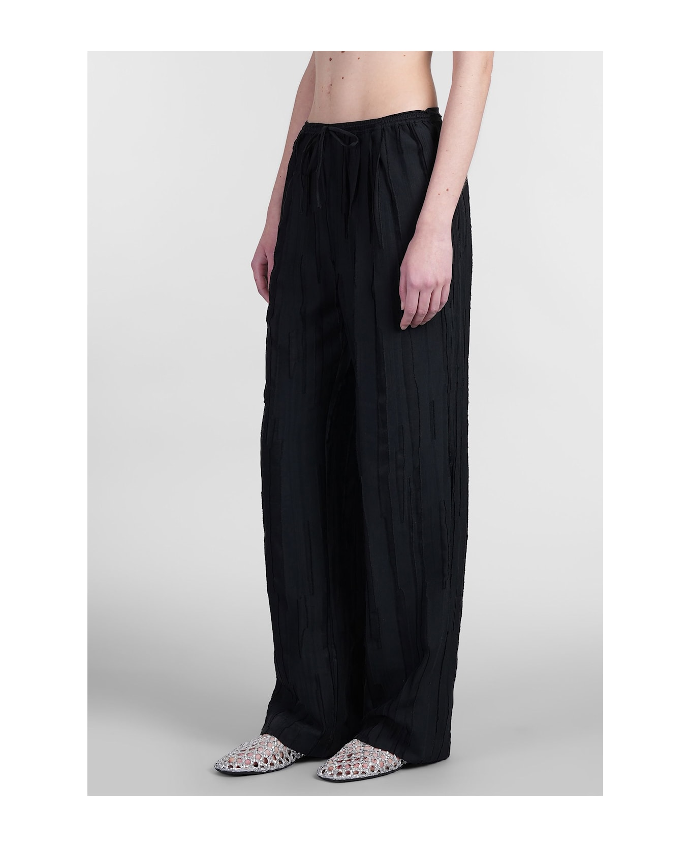 Loulou Studio Soler Pants In Black Silk - black