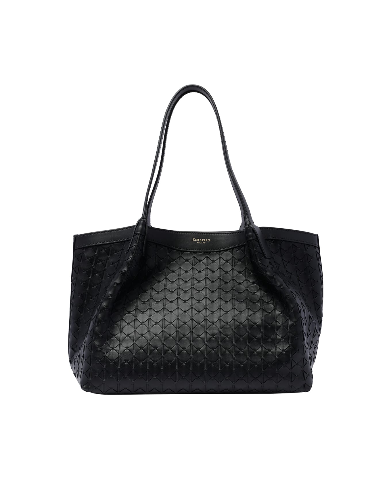 Serapian Small Secret Bag Mosaico - Black