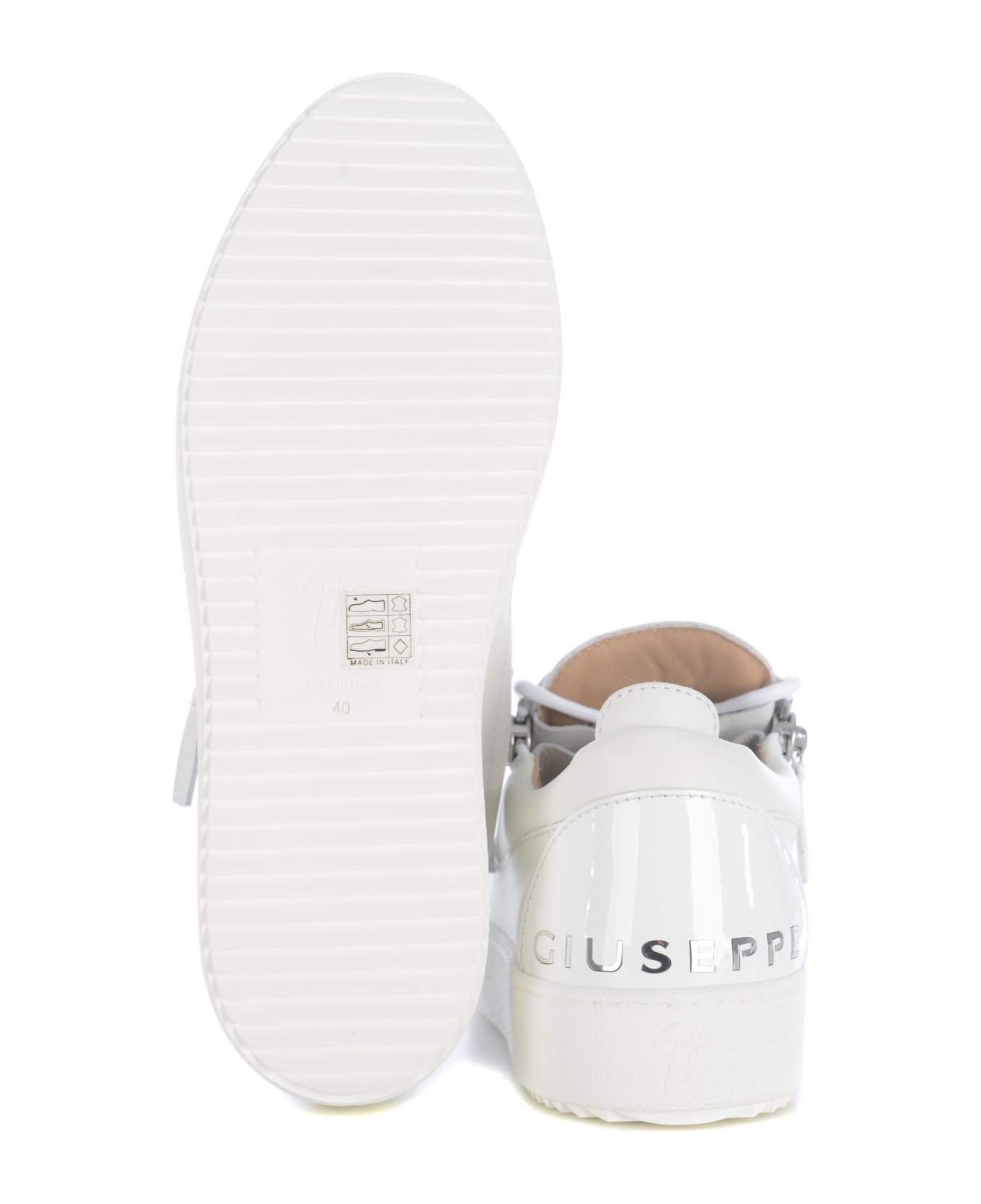 Giuseppe Zanotti Sneakers Giuseppe Zanotti "frenkie" In Leather - Bianco