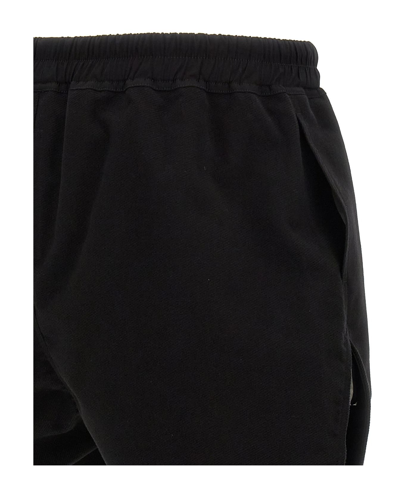 Rick Owens Frayed Hem Drawstring Shorts - Black