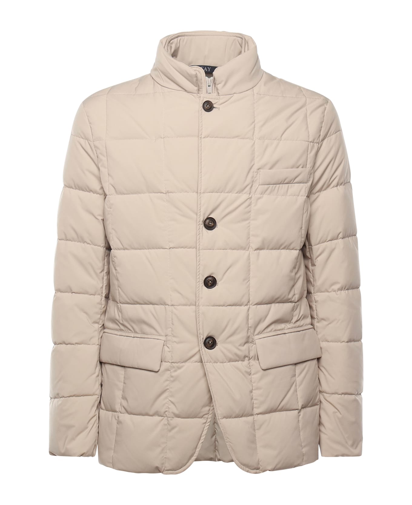 Fay Short Padded Down Jacket - Beige