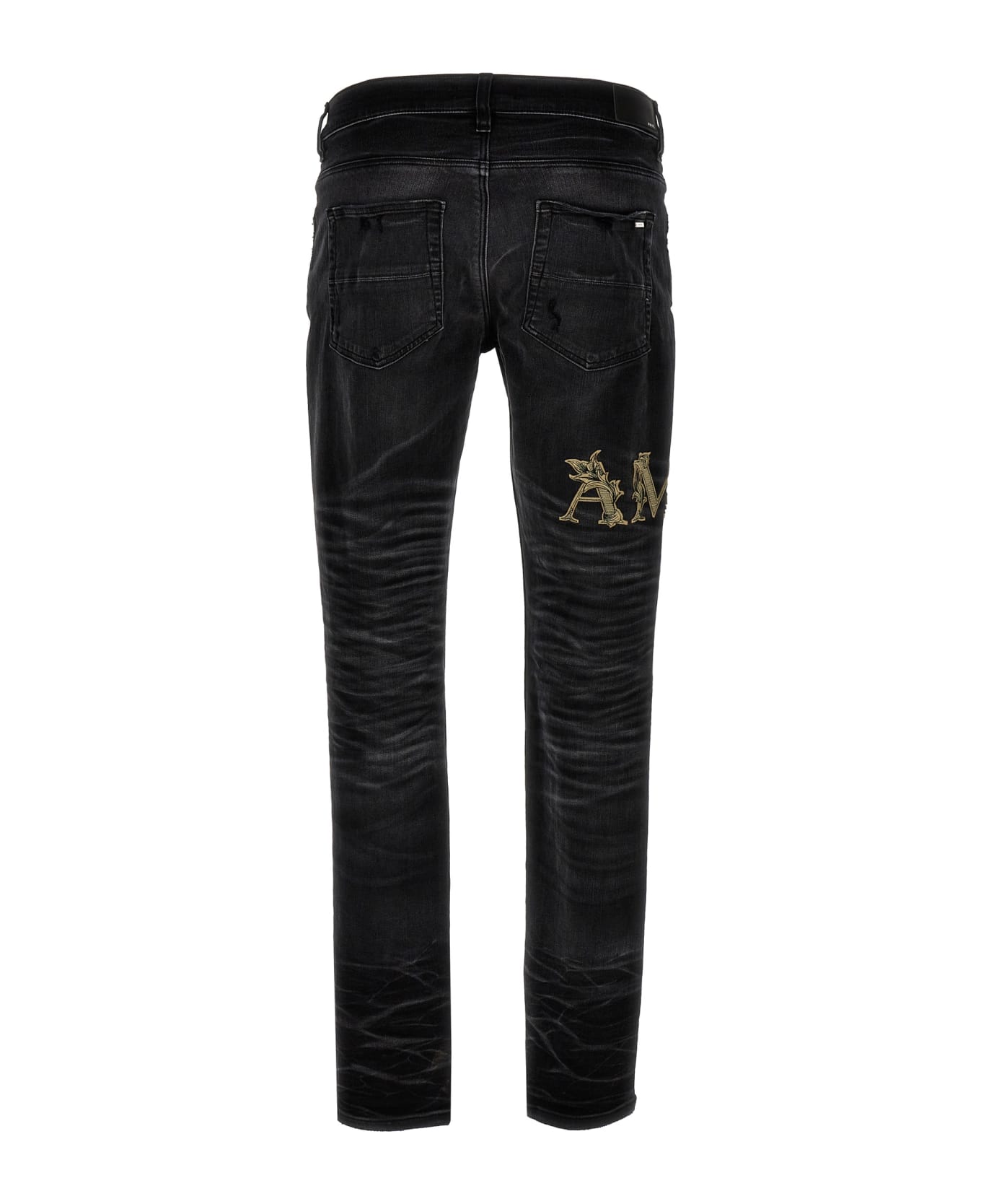 AMIRI 'baroque Logo' Jeans - Black  