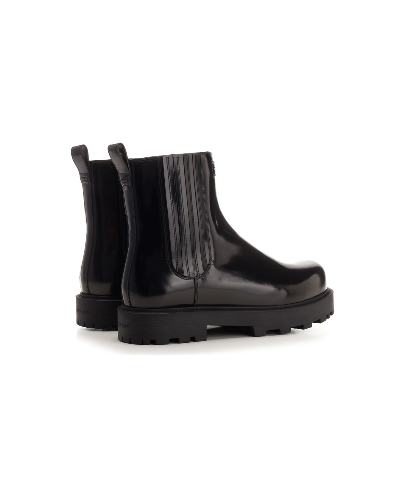 Givenchy Brushed Leather Chelsea Boots - BLACK