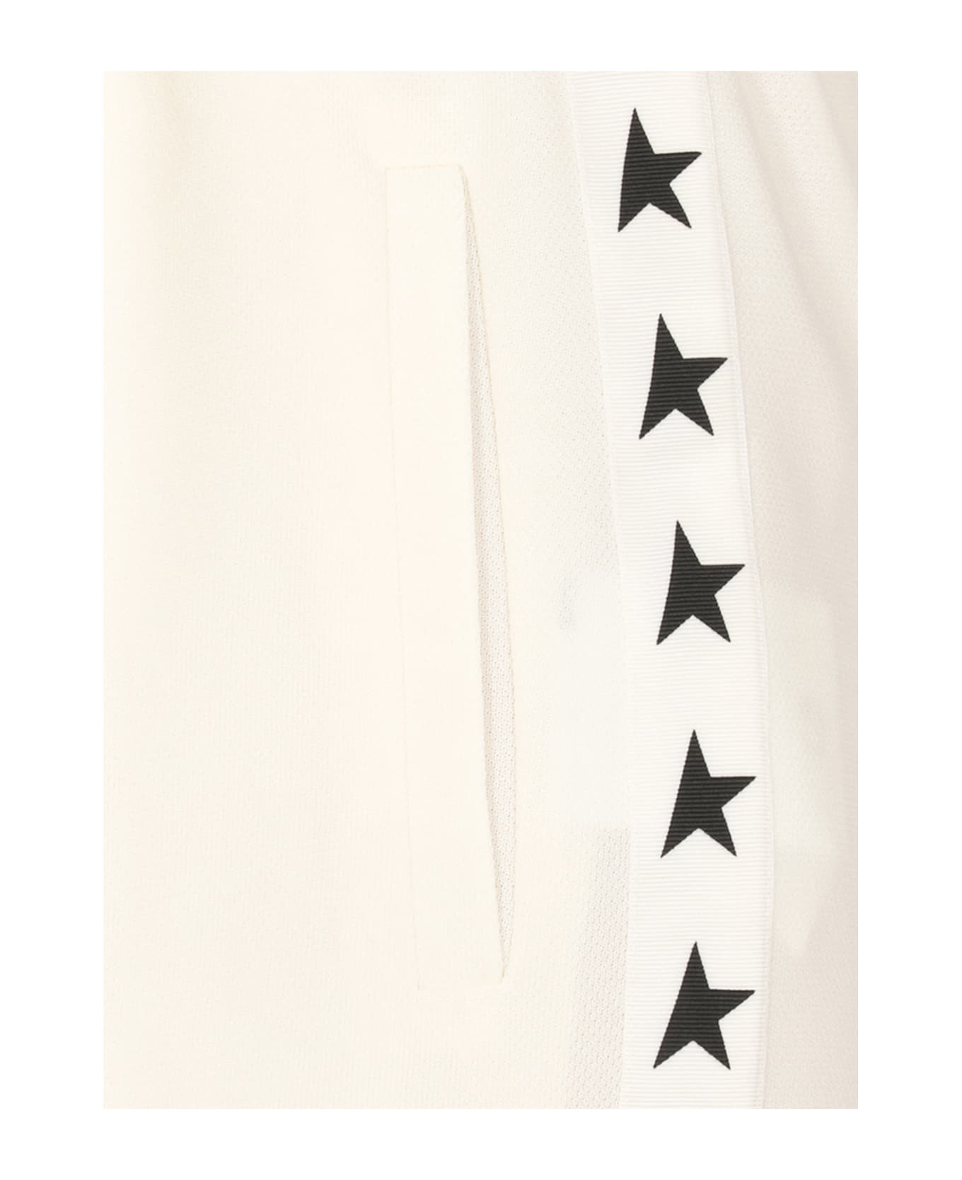 Golden Goose Pants With Logo - Ivory